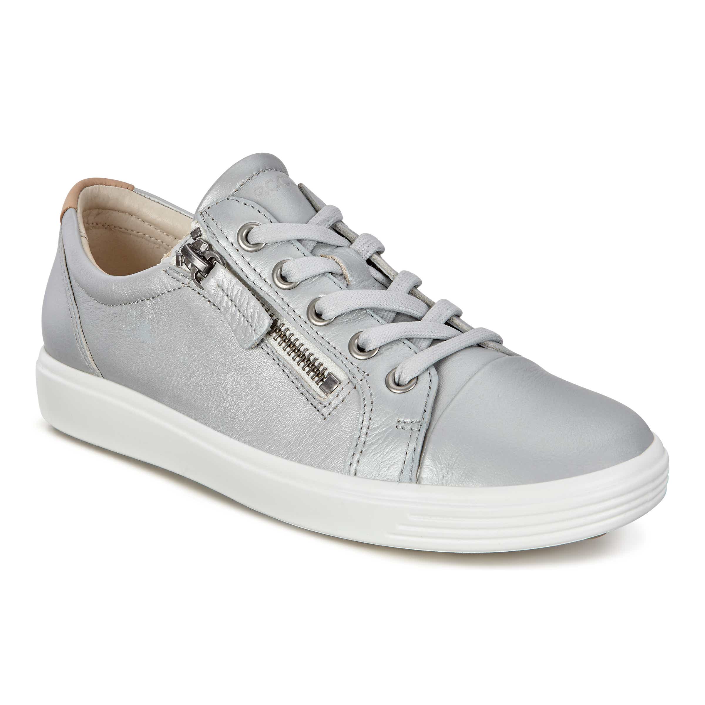 ECCO Women's Soft 7 Side Zip Sneakers - Grey - Main