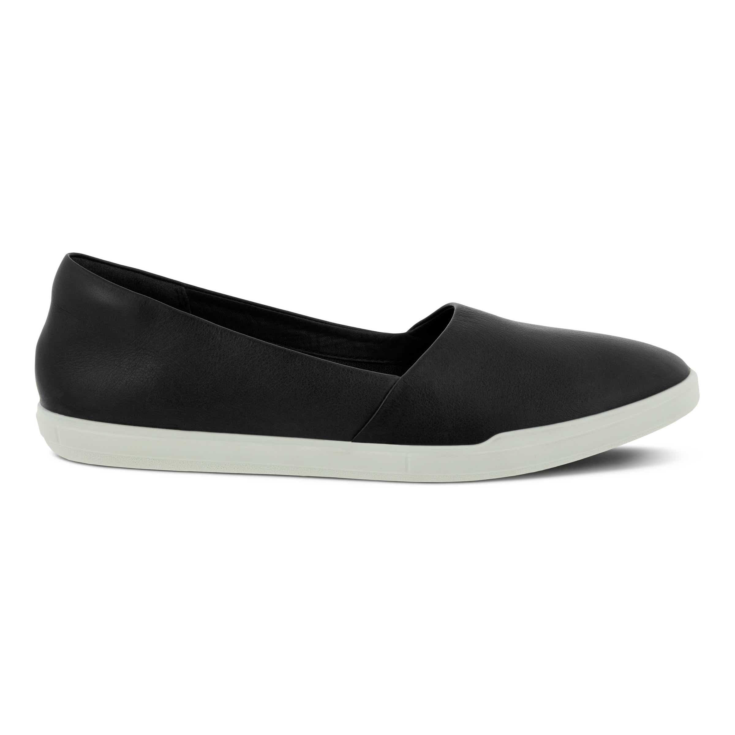 Women's ECCO® Simpil Leather Slip-On - Black - Outside