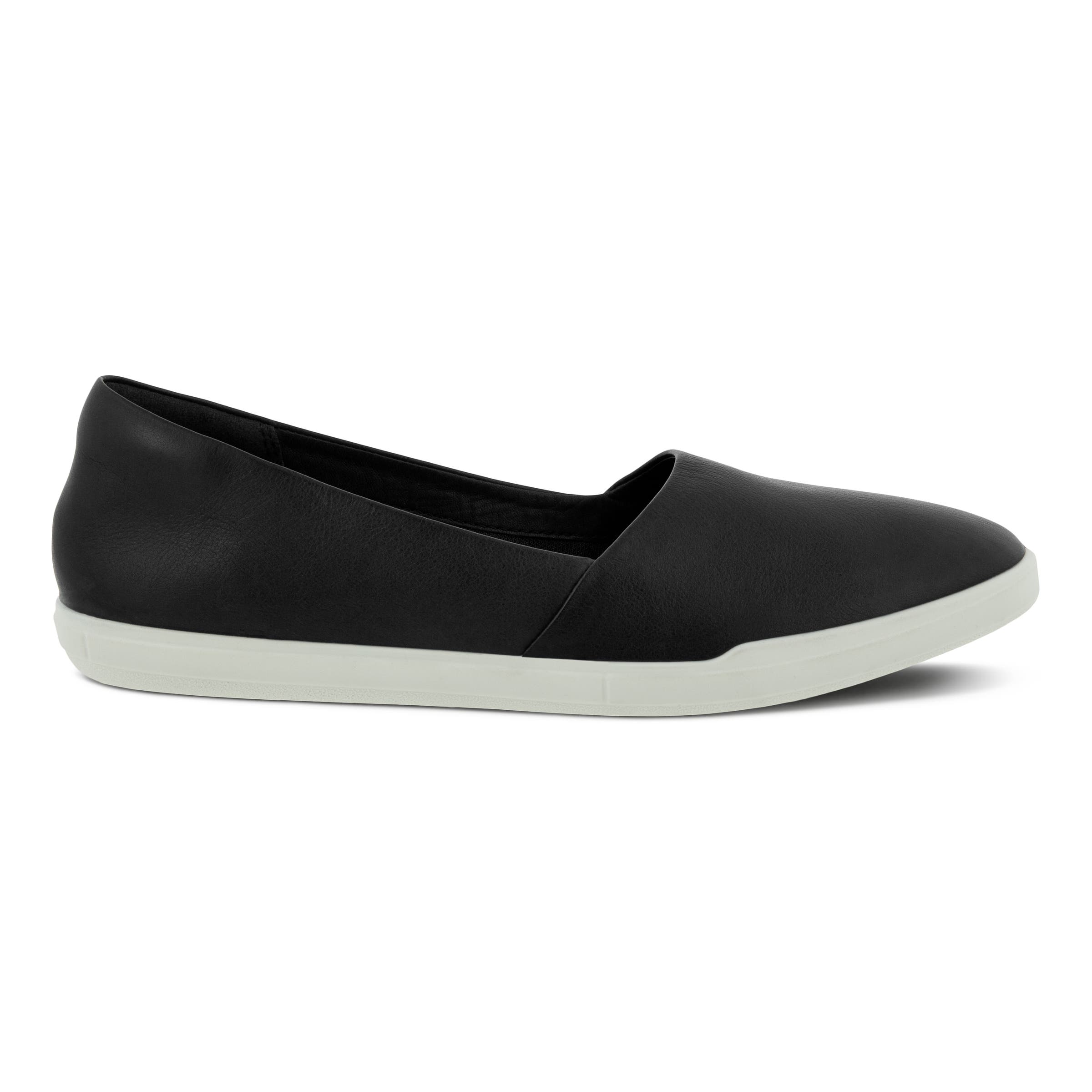 Women's ECCO® Simpil Leather Slip-On - Black - Outside