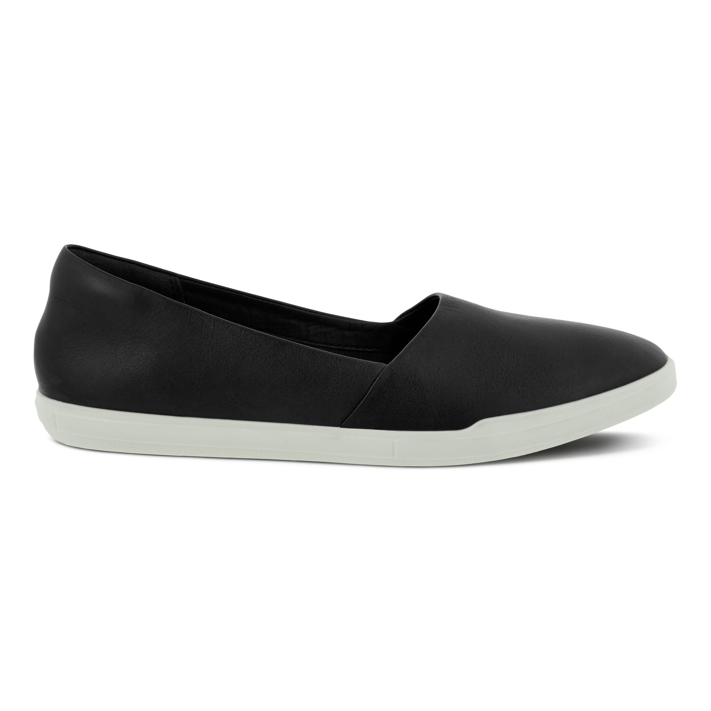 Women's ECCO® Simpil Leather Slip-On - Black - Outside
