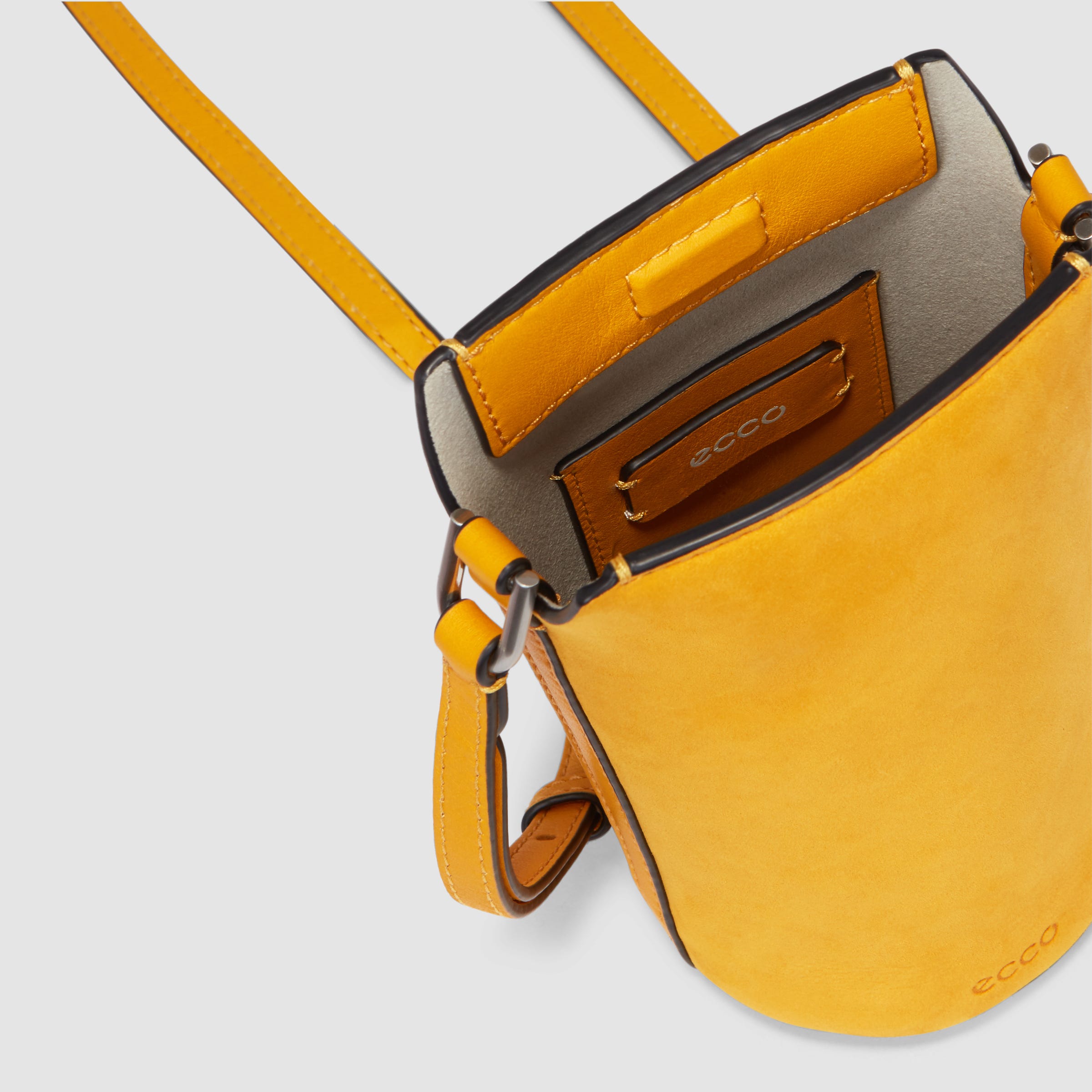 ECCO® Pot Hybrid Leather Crossbody Bag - Yellow - Inside