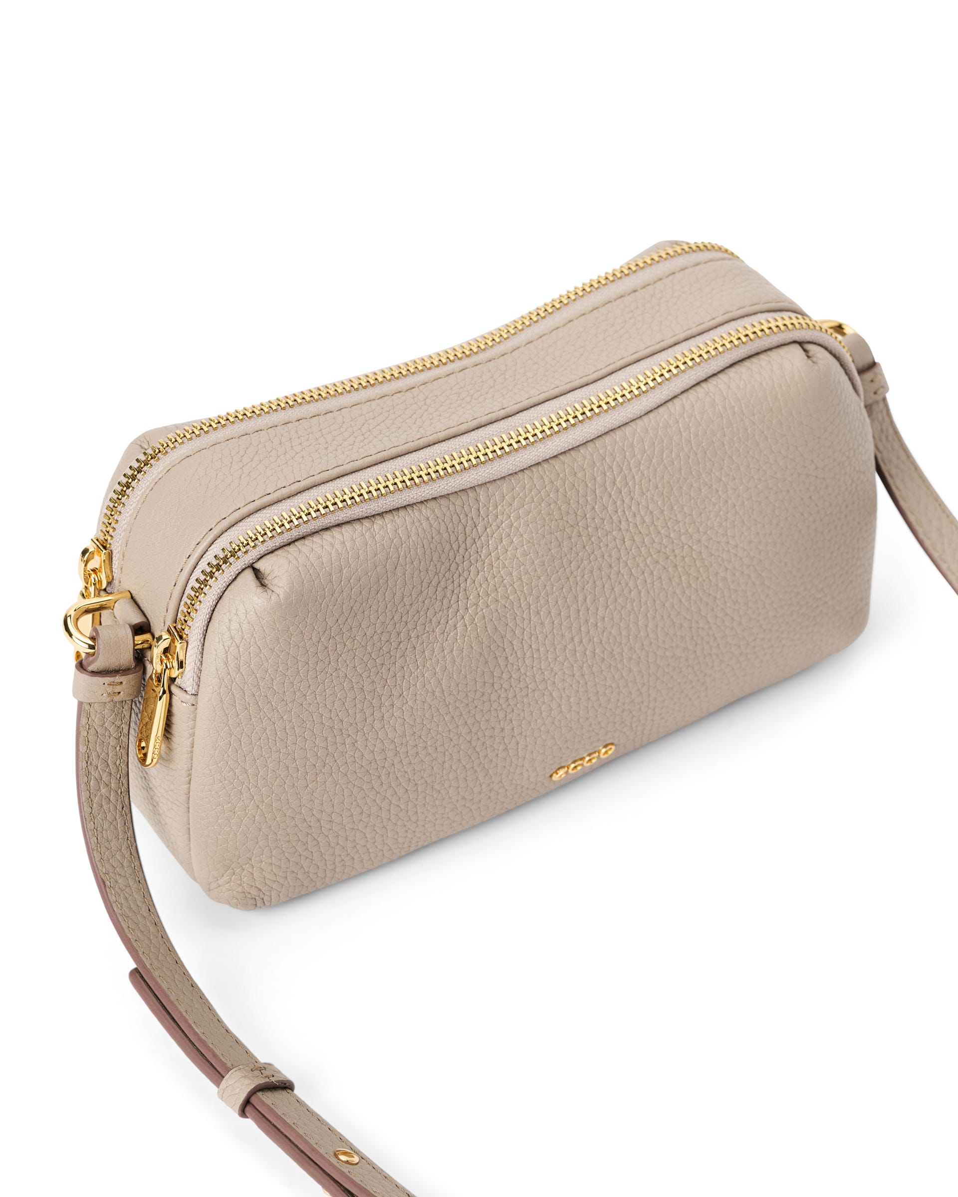 Skórzana torebka listonoszka ECCO® Camera Bag - Beżowy - Detail-2