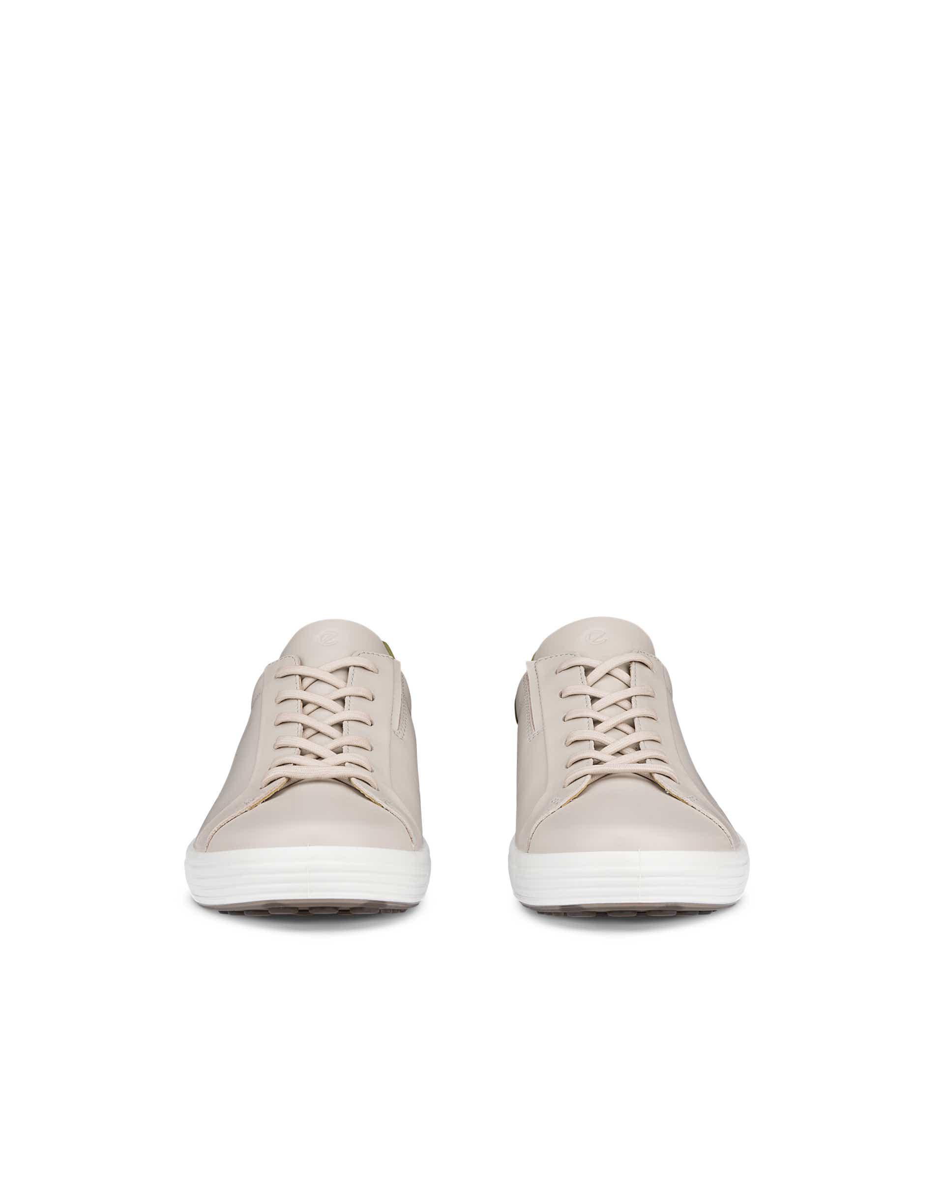 ECCO SOFT 7 EASY SLIP LACE MEN メンズ レザースニーカー - グレー - Front pair