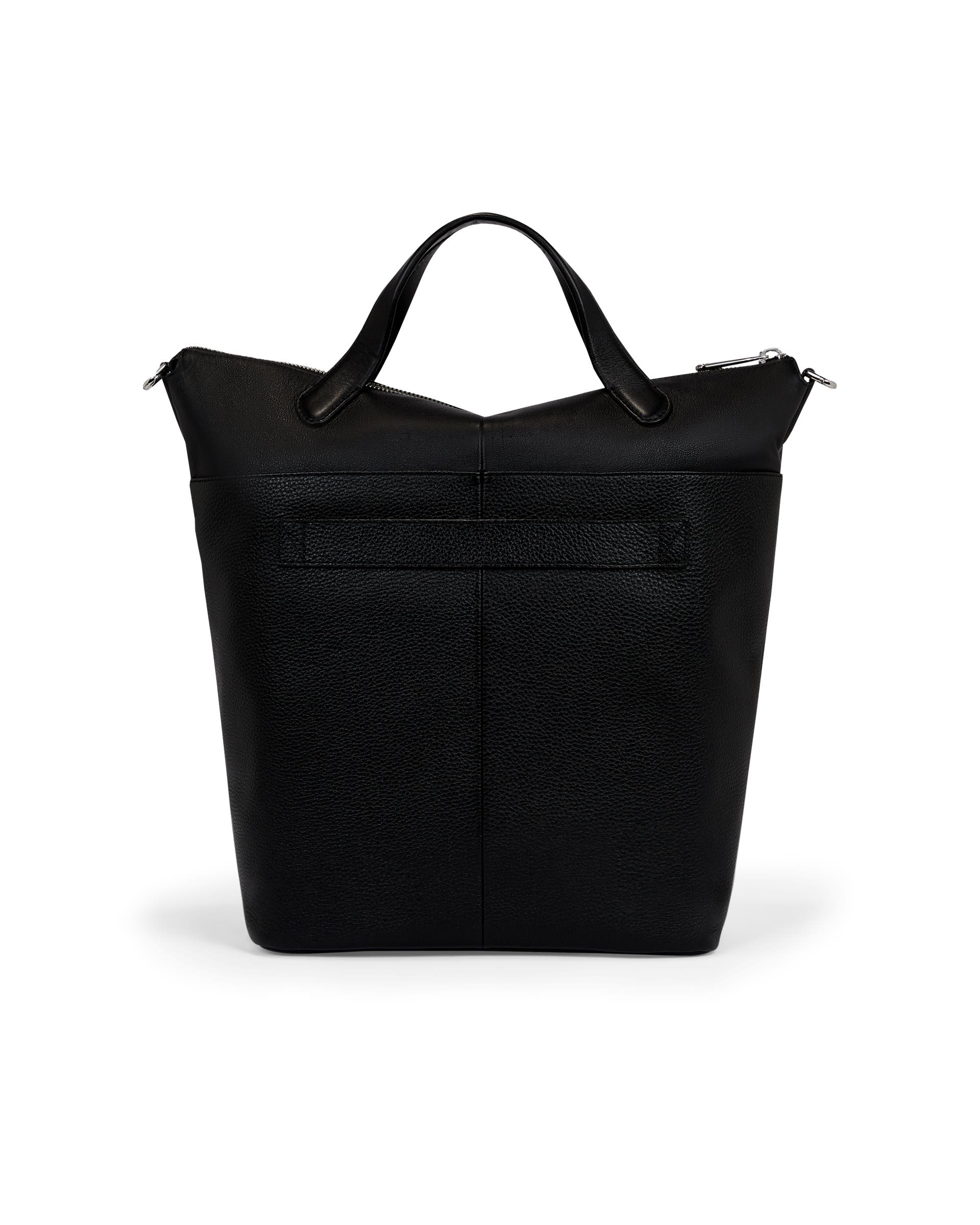 ECCO® Textureblock Leather Tote Bag - Black - Back
