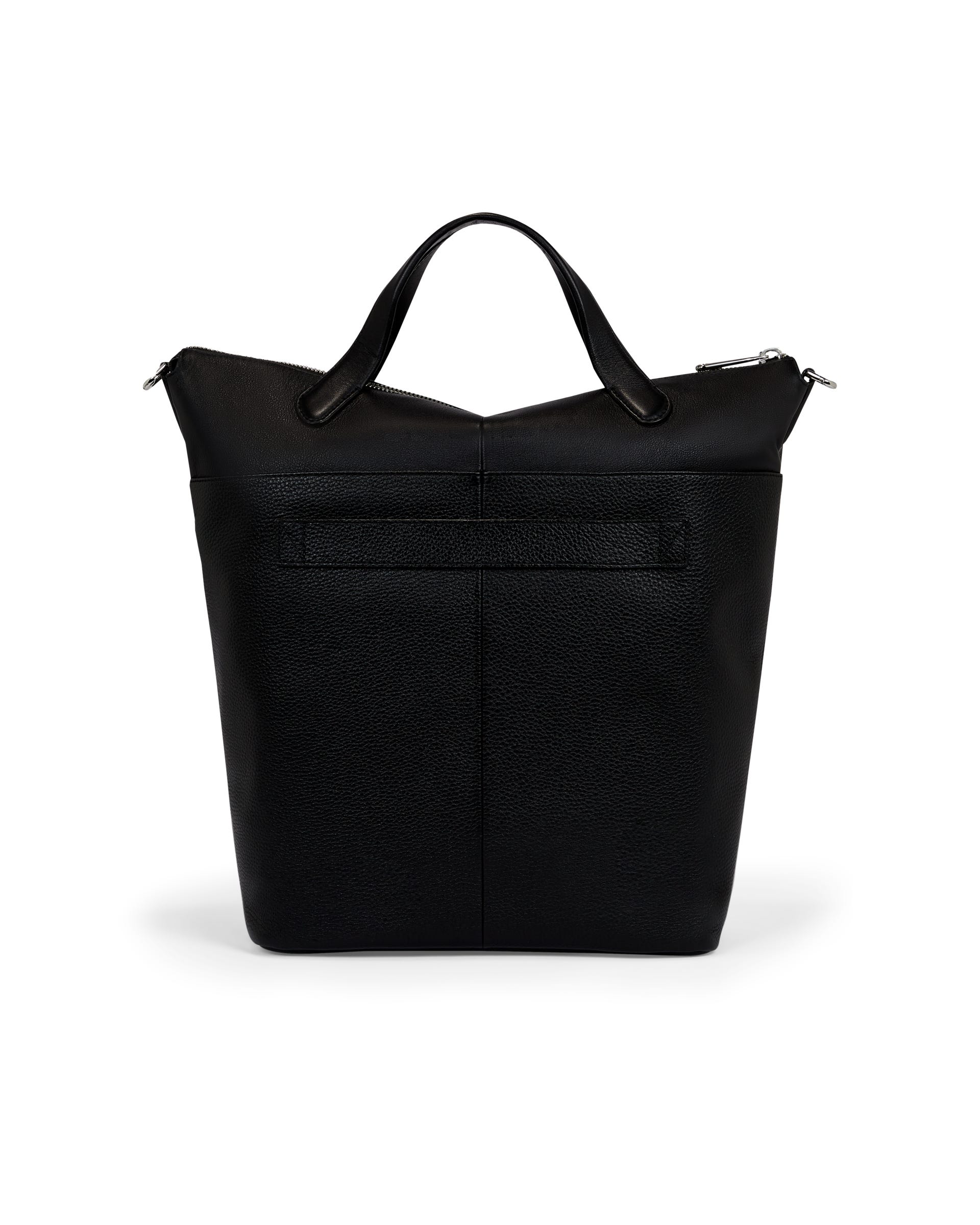 ECCO® Textureblock Leather Tote Bag - Black - Back