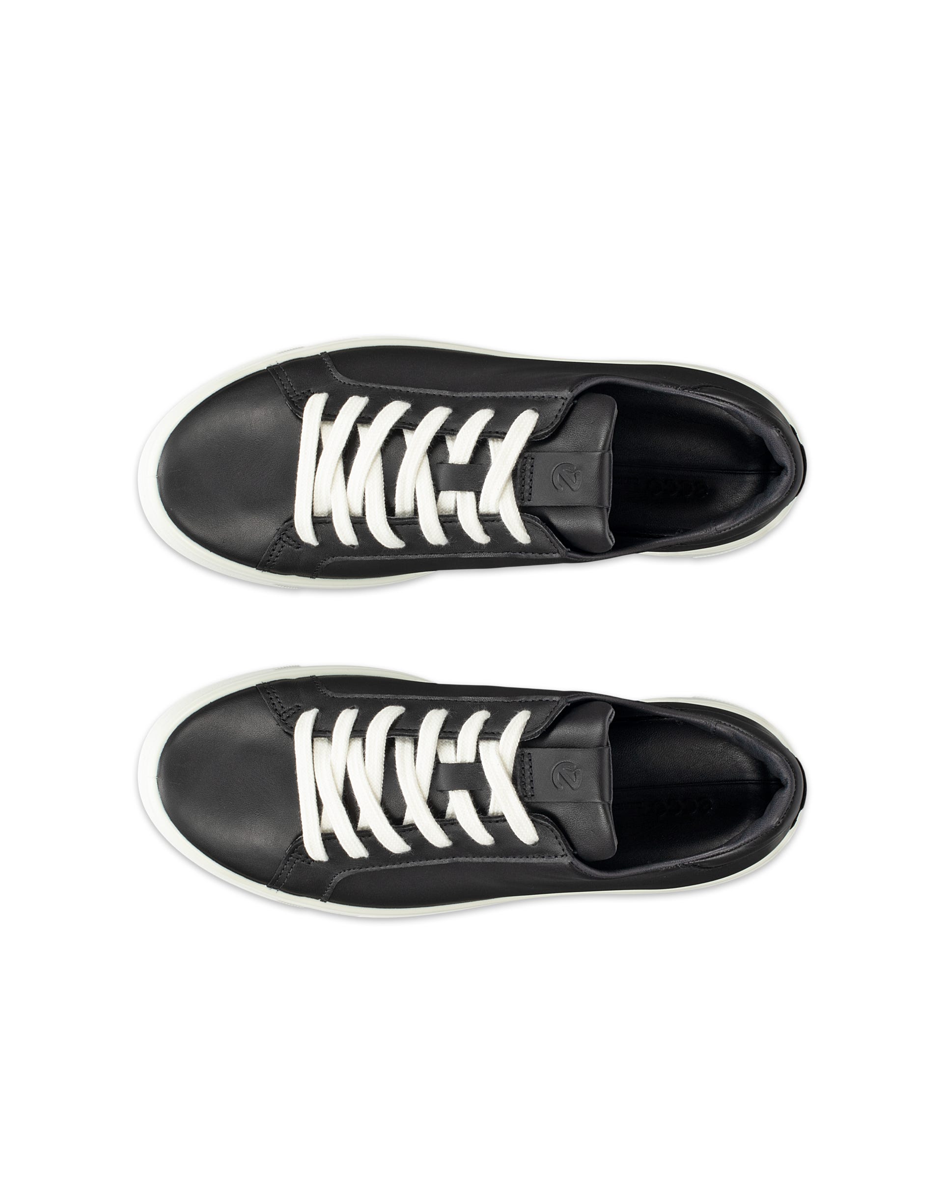 ECCO® STREET TRAY női bőr sneaker - Fekete - Outside