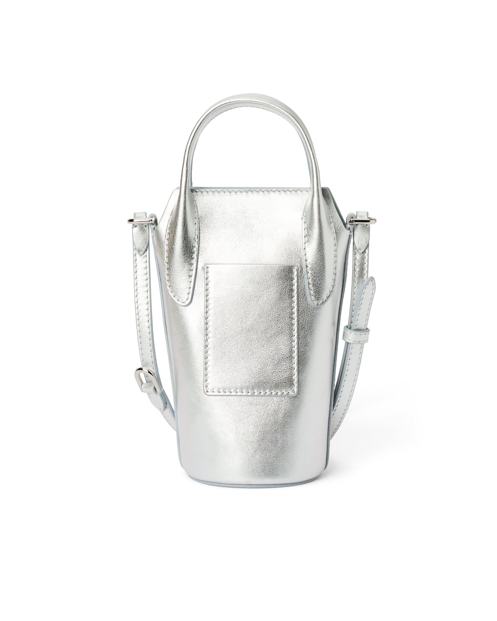 ECCO® POT BAG ženske kožna uža duboka torba - Srebrna - Main