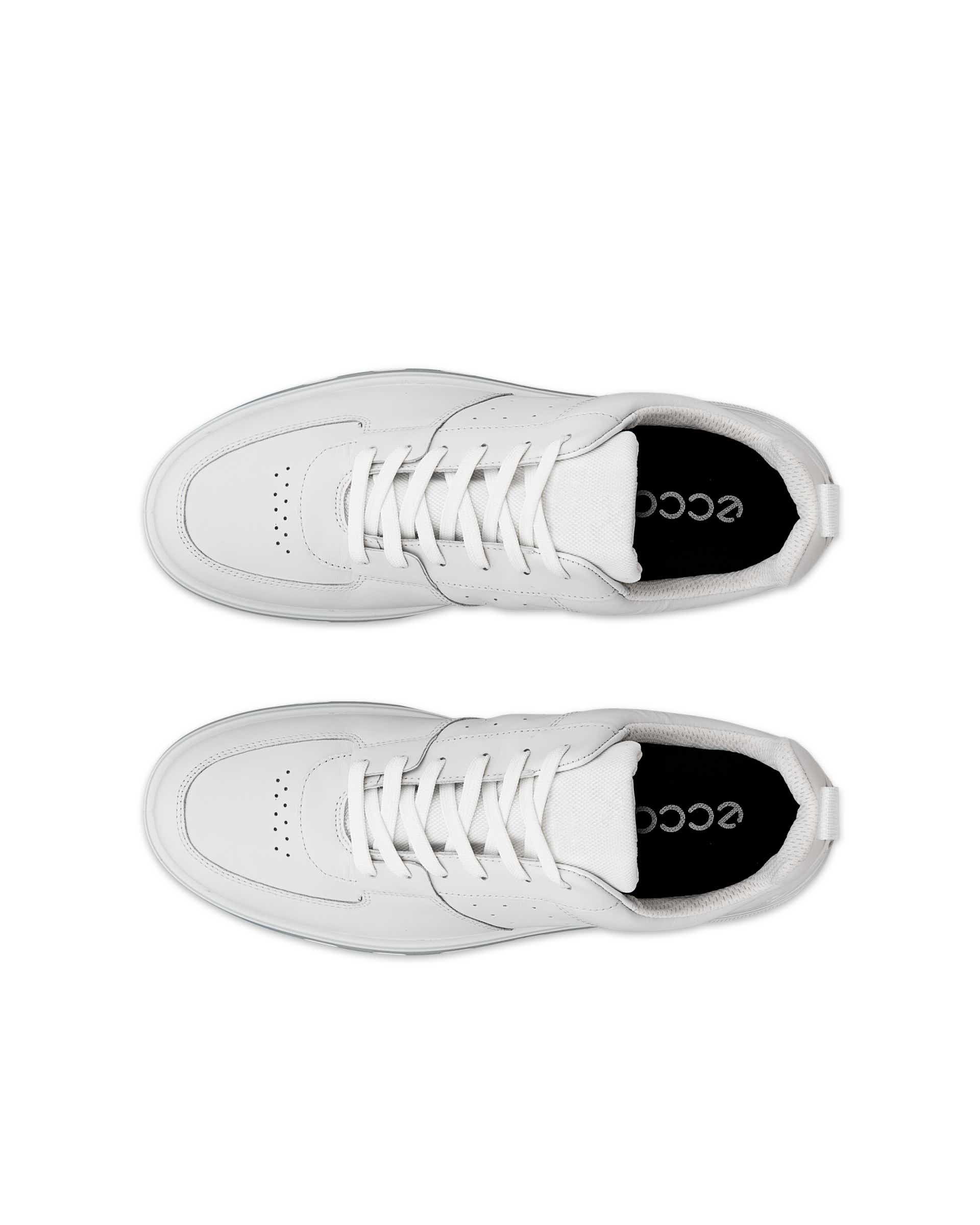 ECCO® Street 720 baskets en cuir Gore-Tex pour homme - Blanc - Top left pair