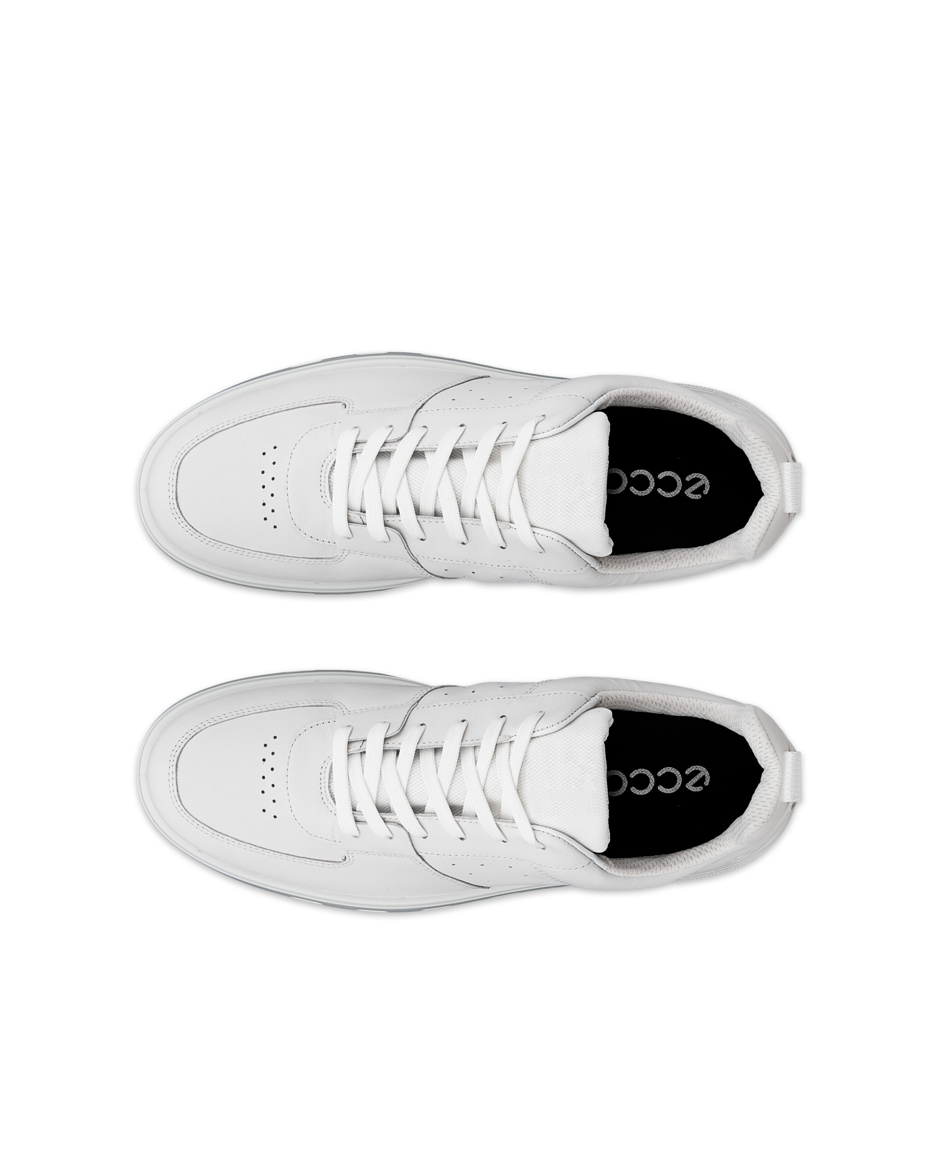 ECCO® Street 720 baskets en cuir Gore-Tex pour homme - Blanc - Top left pair