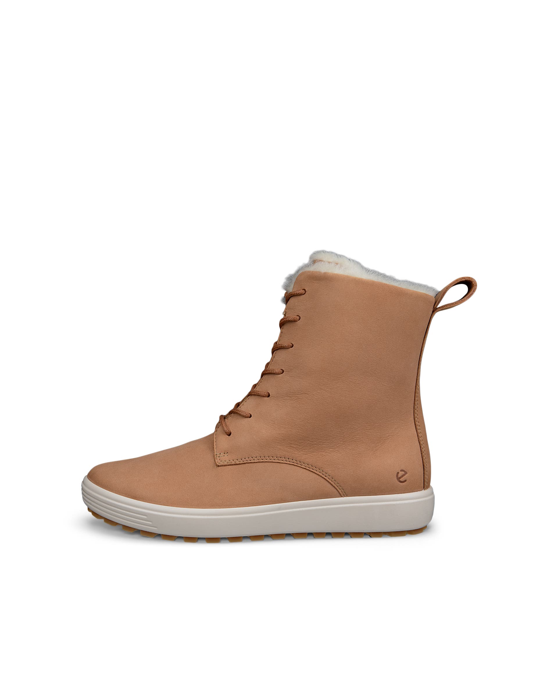 ECCO® SOFT 7 ženske srednje čizme od nubuka - Smeđa - Outside