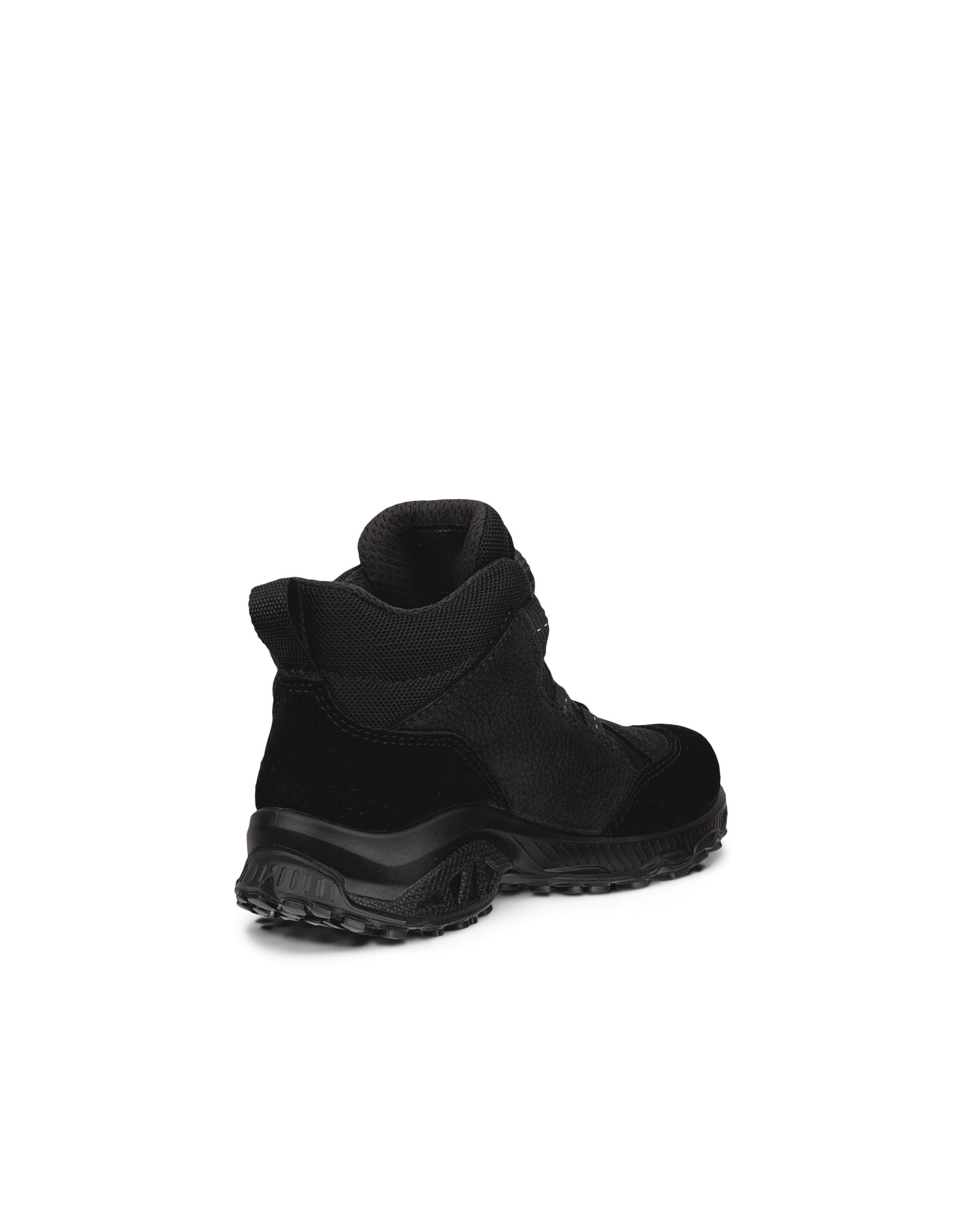Kids' ECCO® RECEPTOR XP K Nubuck Waterproof Mid-Cut Outdoor Boot - Black - Outside