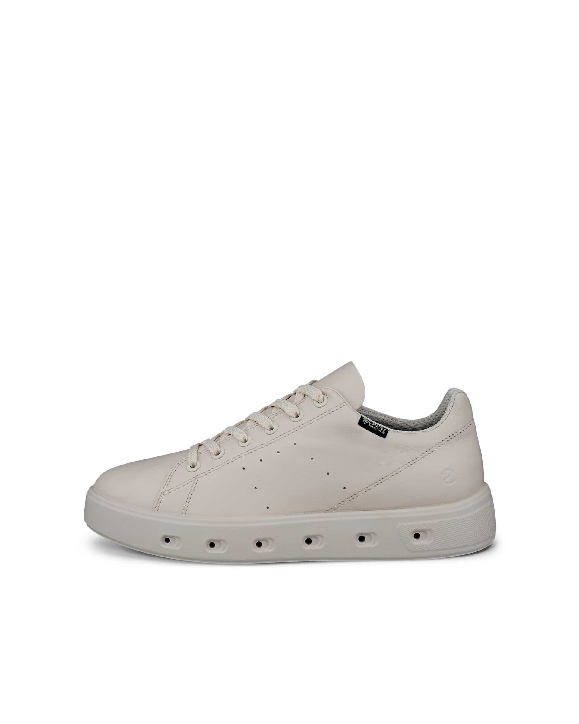 Women's ECCO® STREET 720 Leather Gore-Tex Trainer - Beige - Outside