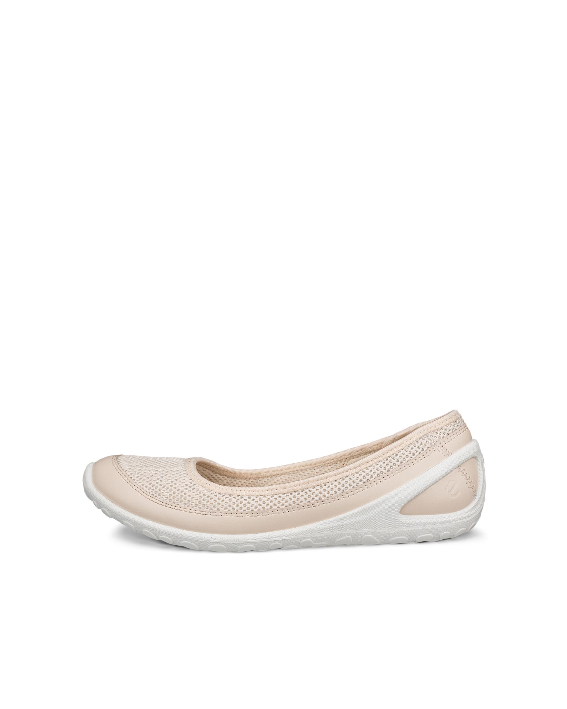 Women's ECCO® Biom Lite Textile Ballerina - Beige - Outside