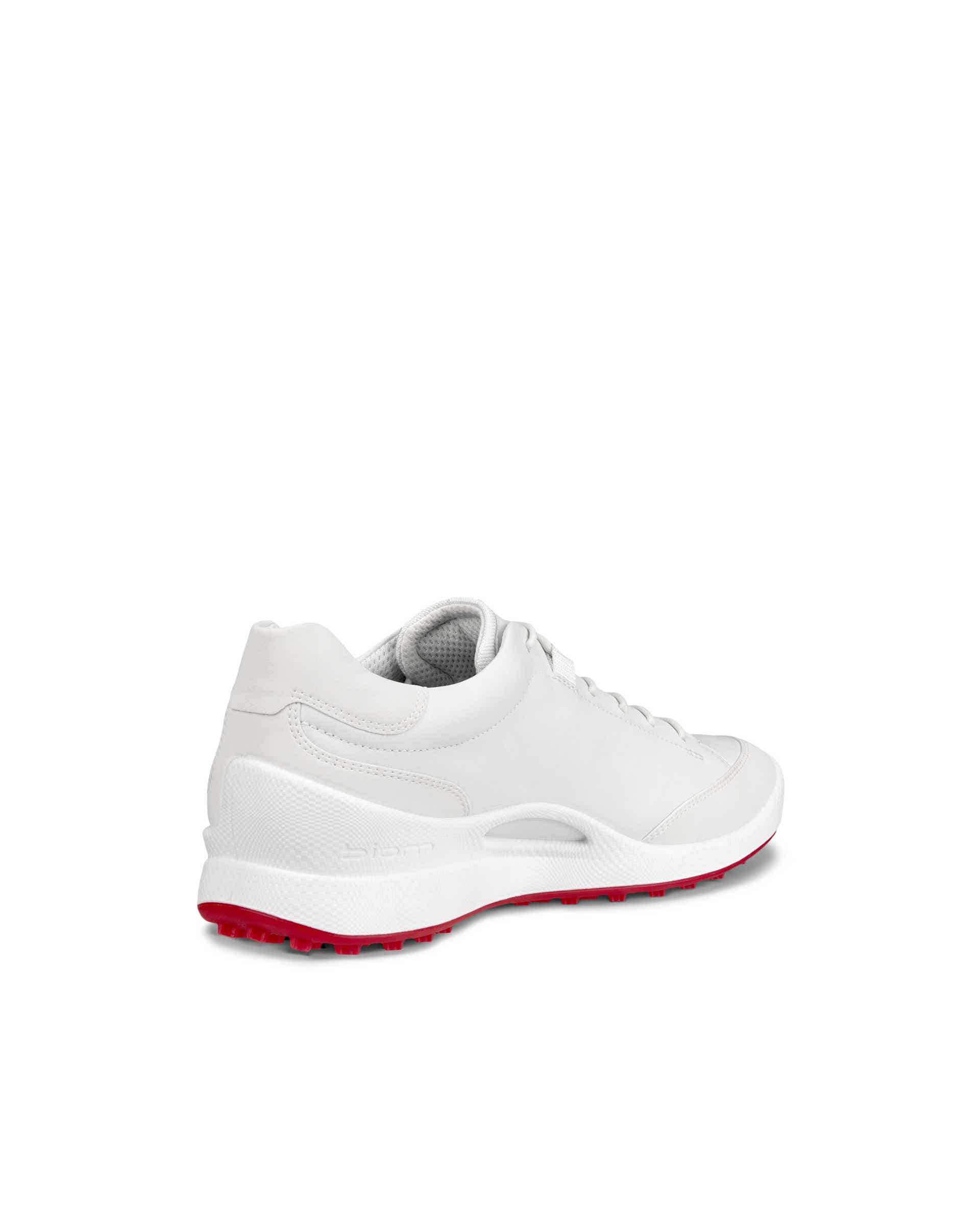 Men's ECCO® Golf Biom Hybrid Leather Golf Shoe - White - Back