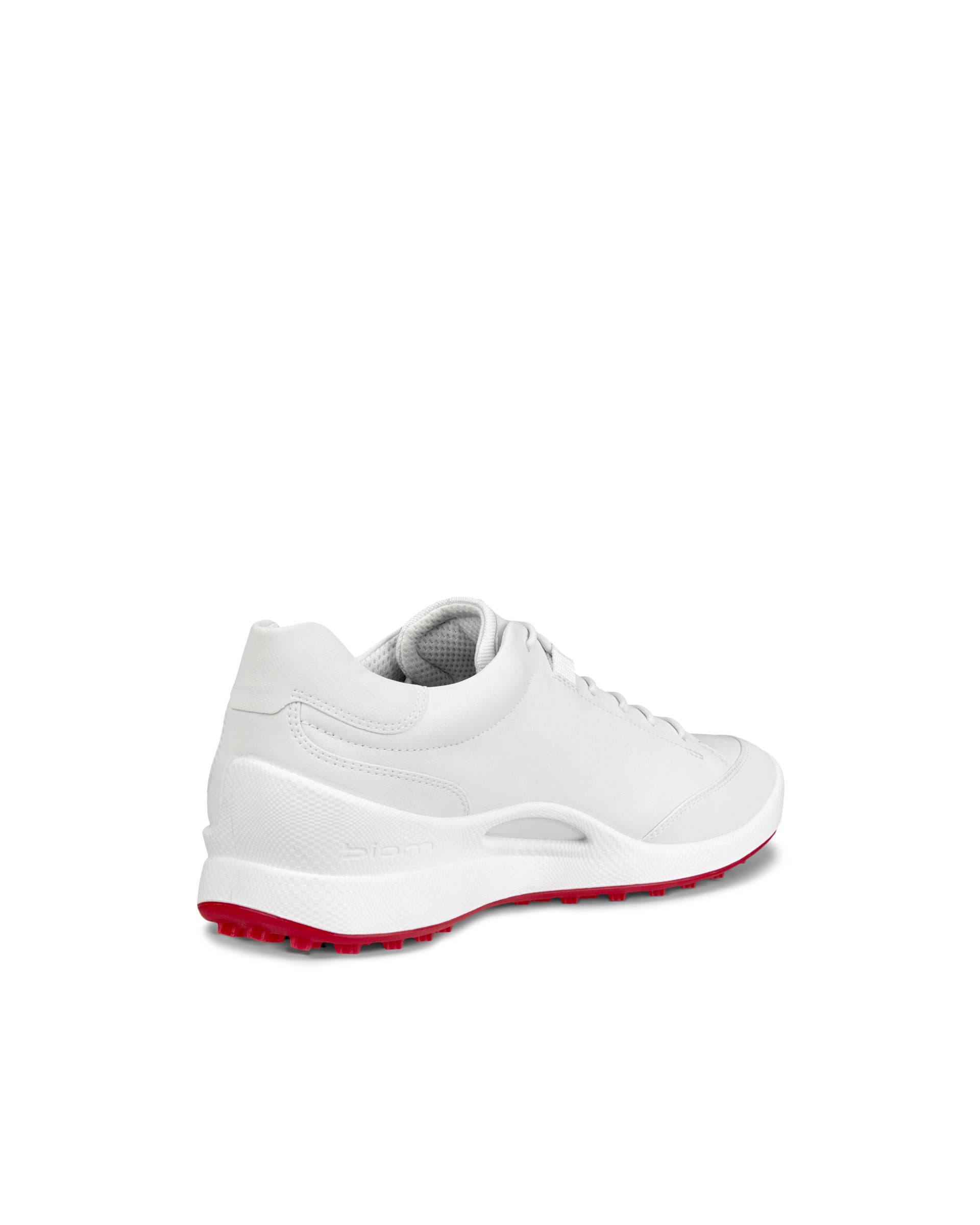 Men's ECCO® Golf Biom Hybrid Leather Golf Shoe - White - Back