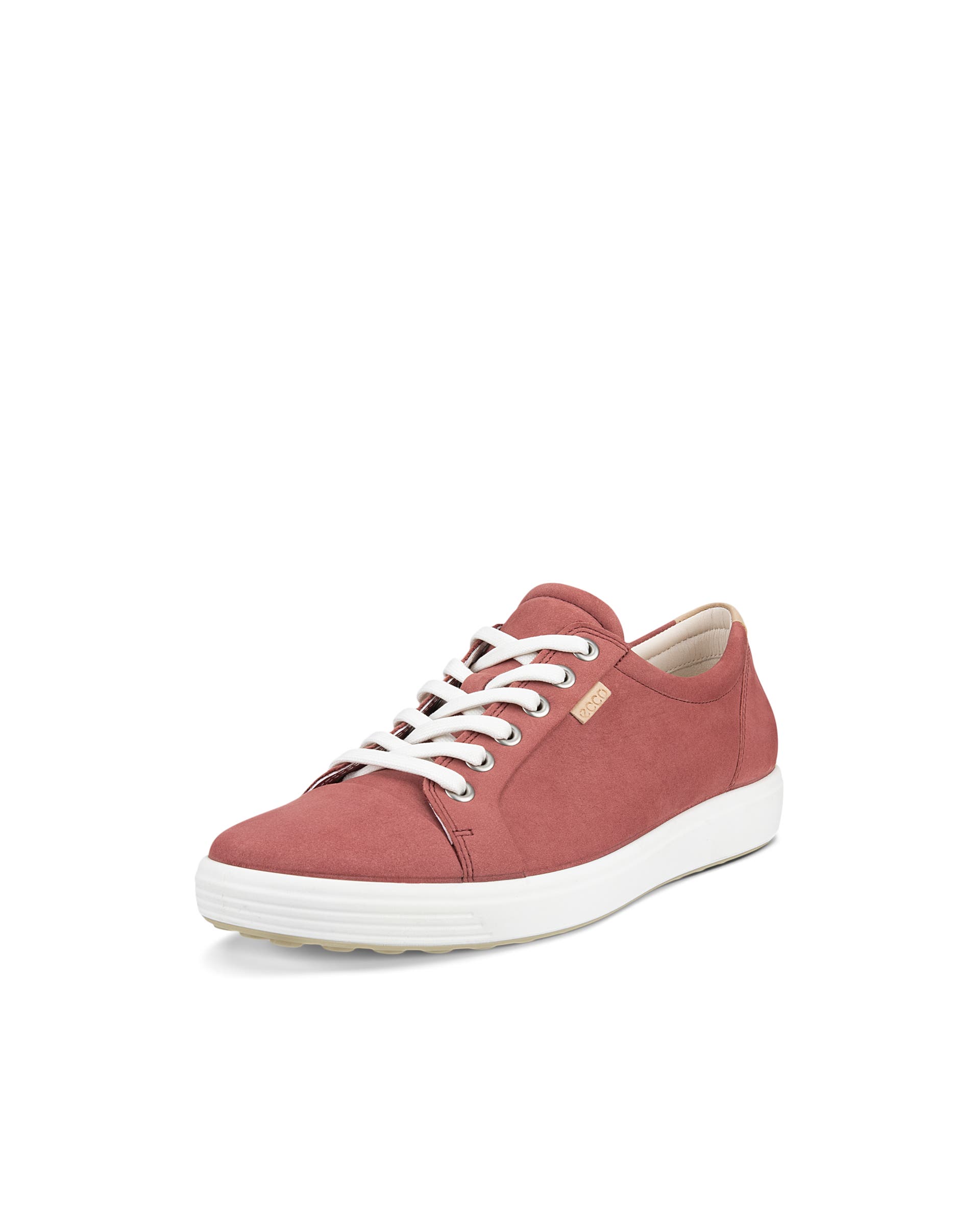 Women's ECCO® Soft 7 Nubuck Sneaker - Red - Main