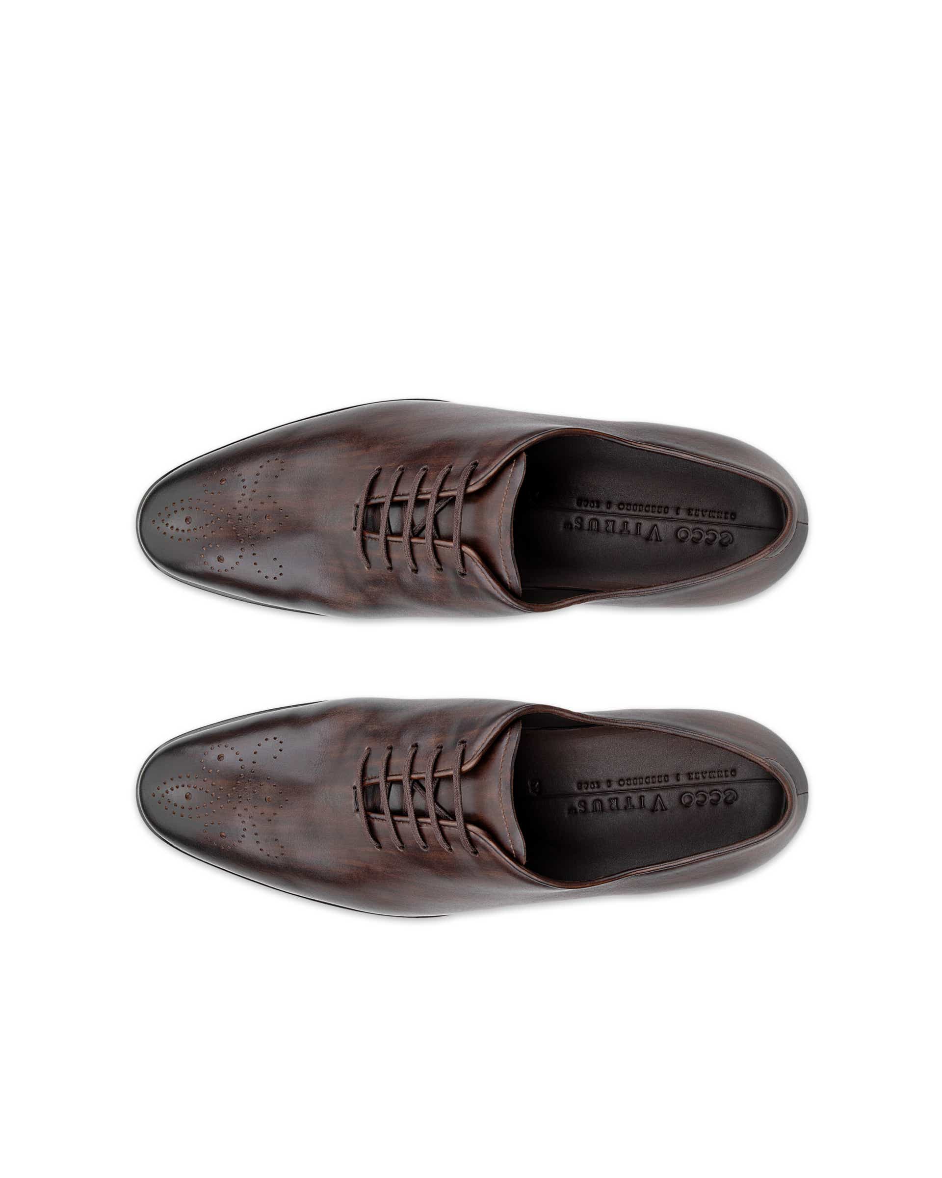 Sapatos oxford couro homem ECCO® VITRUS MONDIAL - Castanho - Top left pair