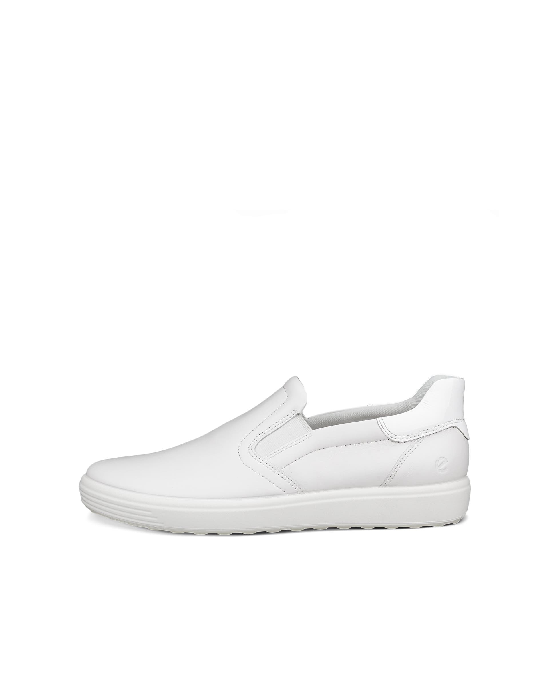 ECCO SOFT 7 SLIP ON Women ウィメンズ レザースニーカー - ホワイト - Outside