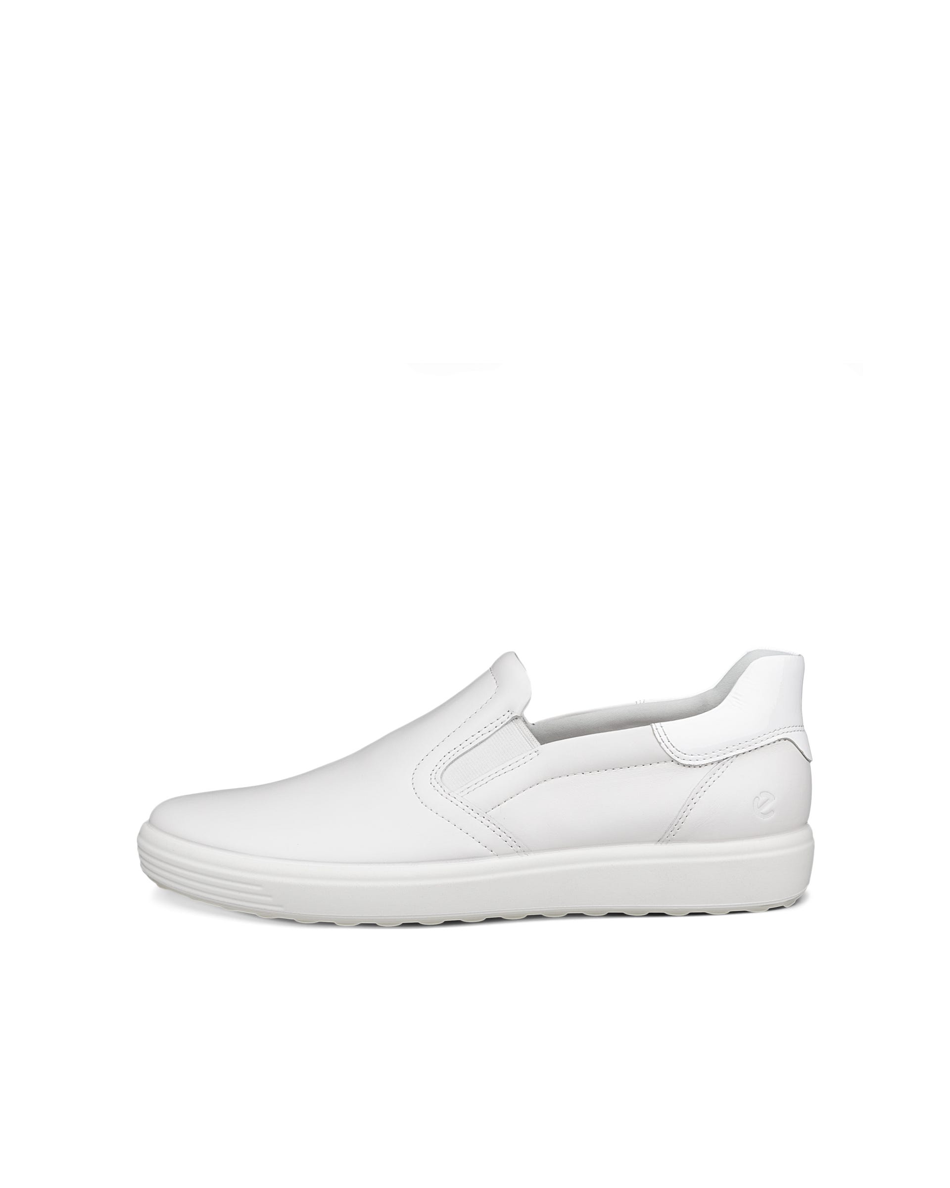 ECCO SOFT 7 SLIP ON Women ウィメンズ レザースニーカー - ホワイト - Outside