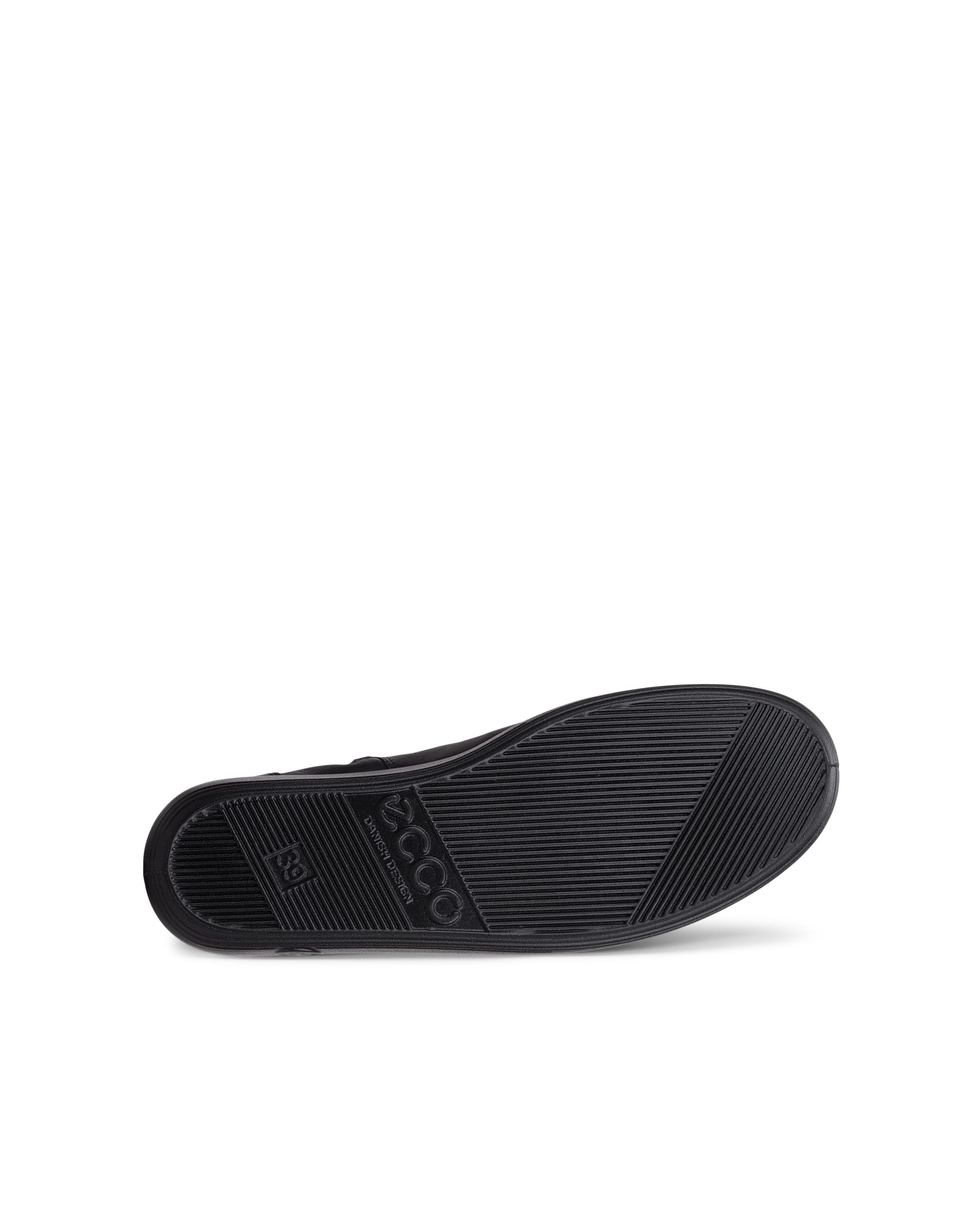 Women's ECCO® SOFT 2.0 Leather Sneaker Boot - Black - Outside