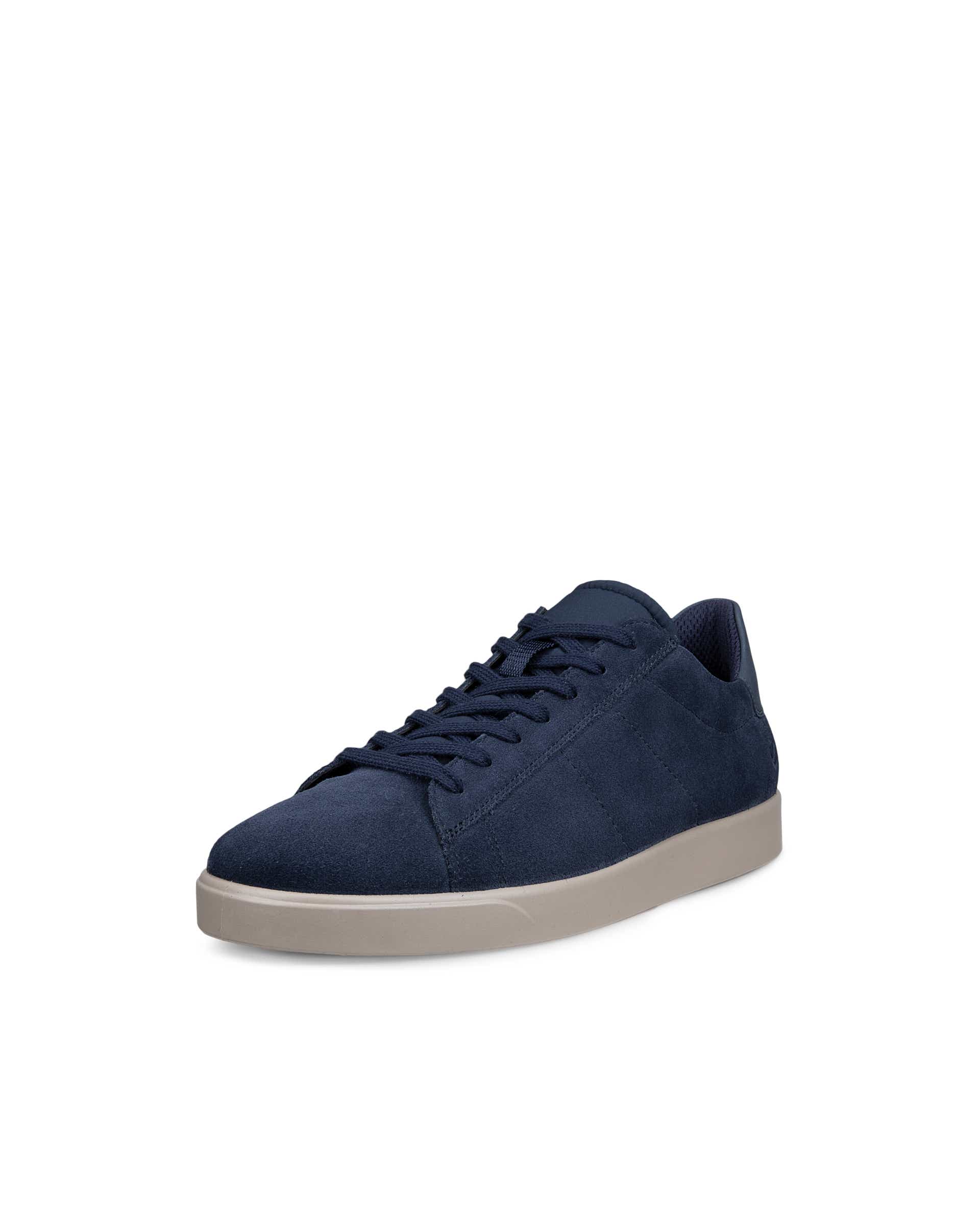 ECCO® STREET LITE herre sneakers semsket skinn - Blå - Main