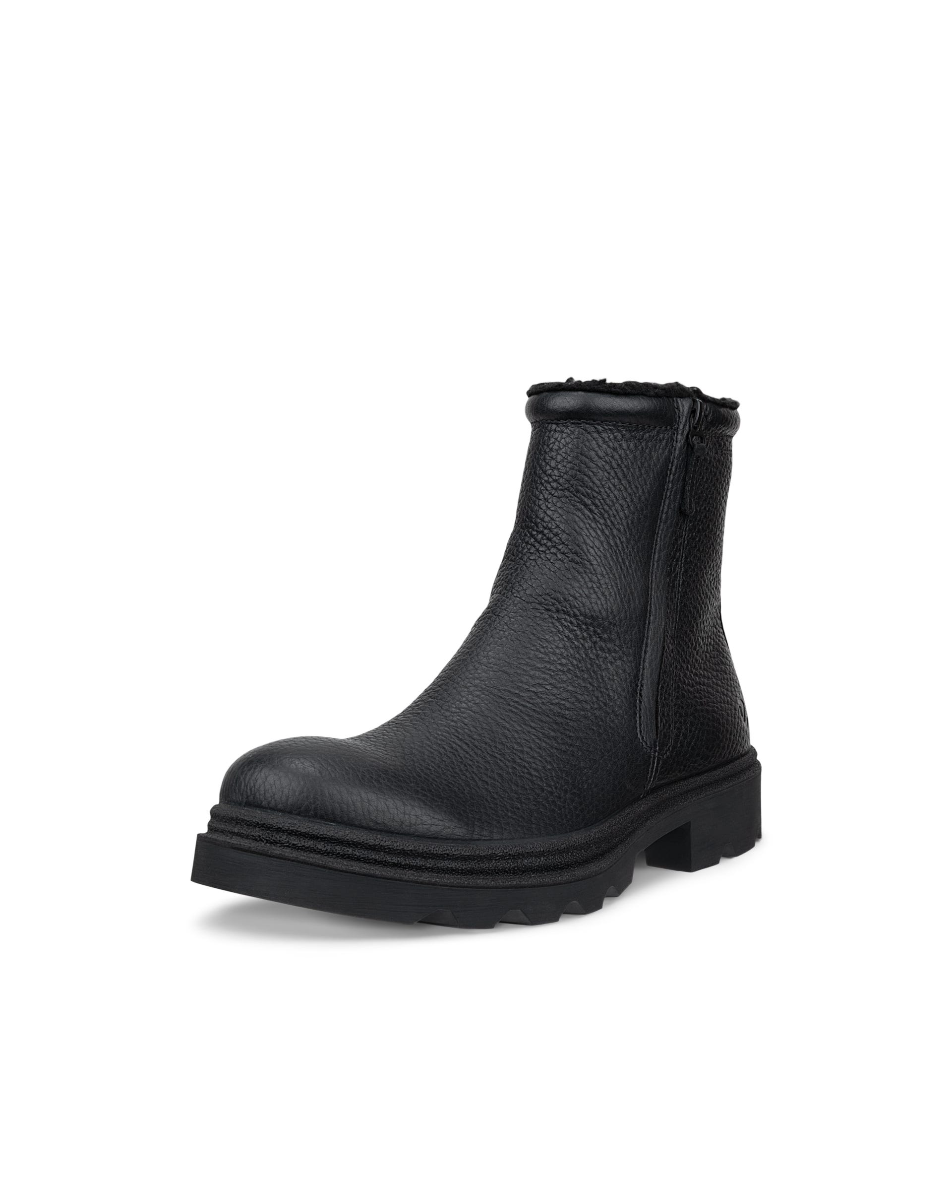 Men's ECCO® Grainer Leather Waterproof Boot - Black - Main