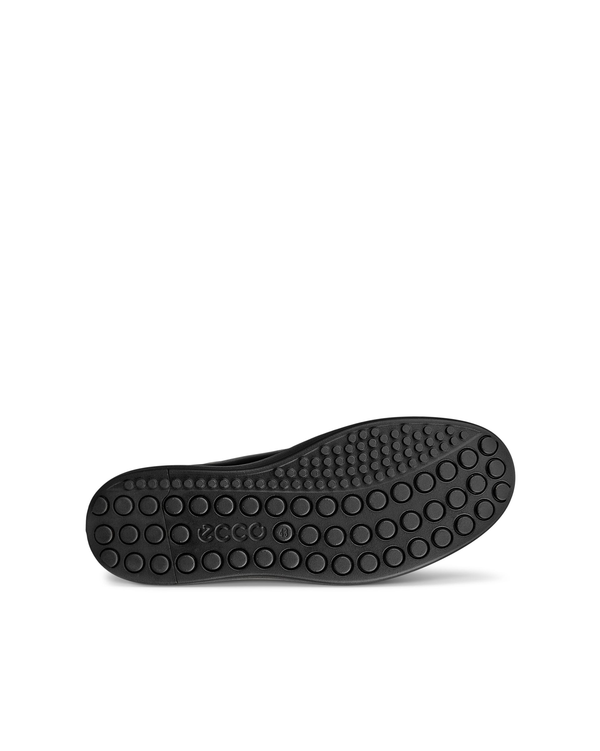 Męskie skórzane sneakersy ECCO® SOFT 60 - Czarny - Sole