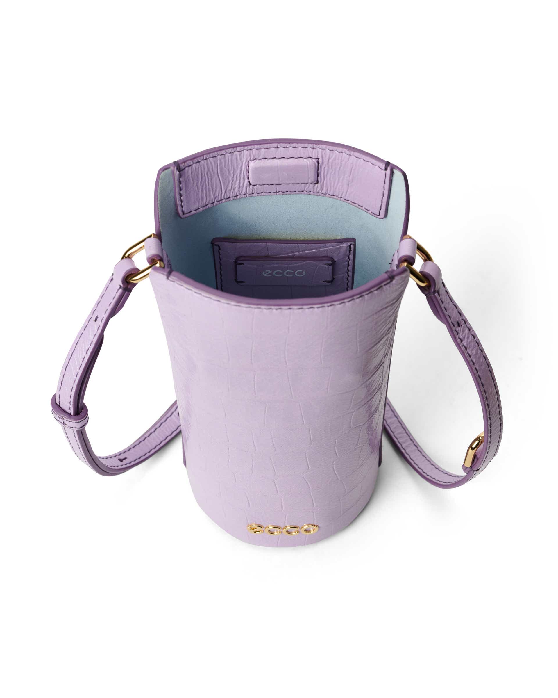 ECCO® Pot Leather Crossbody Bag - Purple - Inside