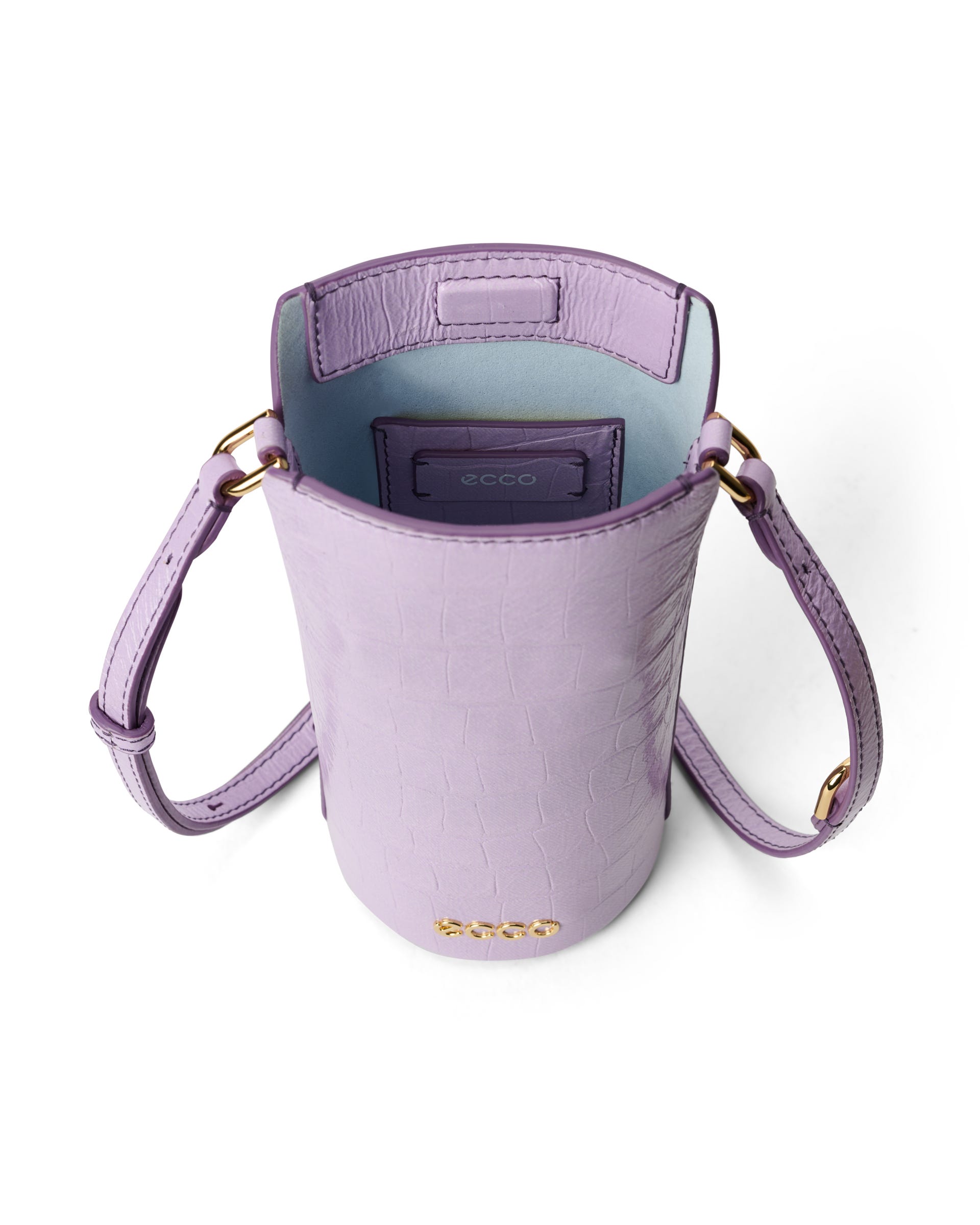 ECCO® Pot Leather Crossbody Bag - Purple - Inside