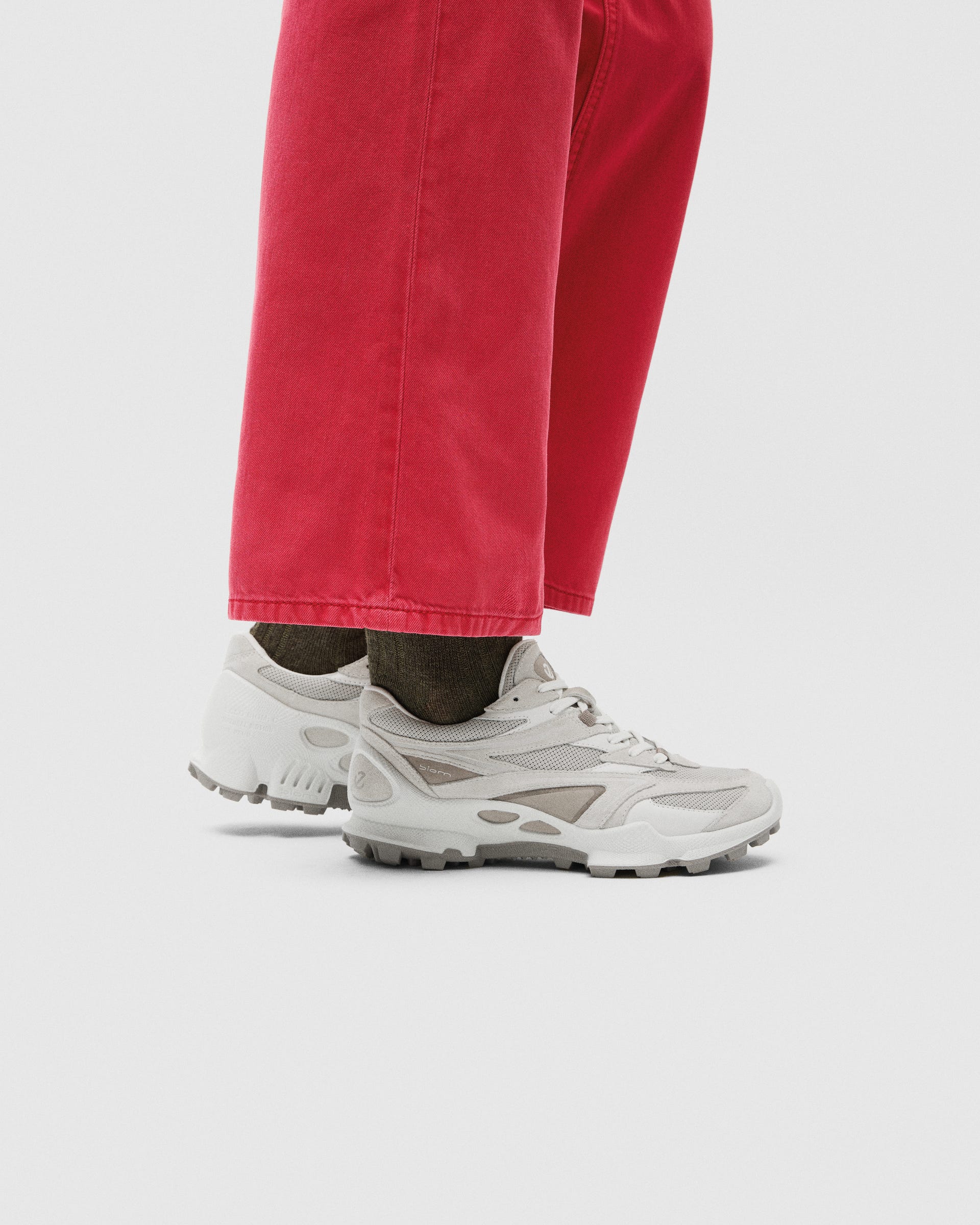 Women's ECCO® Biom C-Trail Suede Sneaker - White - Lifestyle image-1