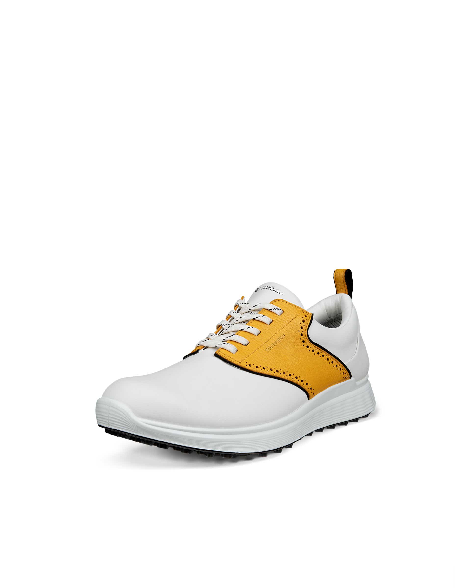 Men's ECCO® Golf S-Casual Leather Waterproof Golf Shoe - White - Main