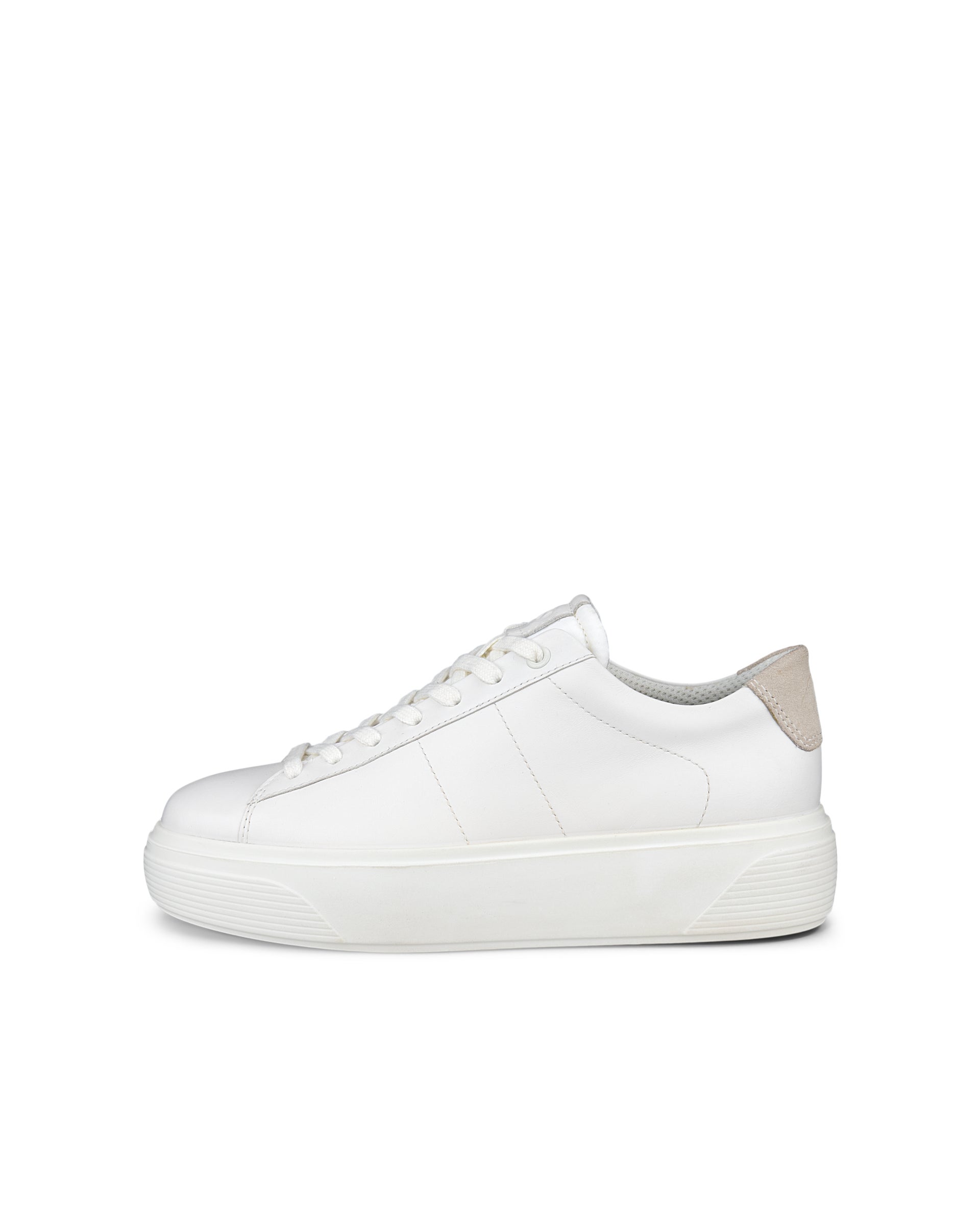 ECCO Street Platform ウィメンズ レザースニーカー - ホワイト - Outside