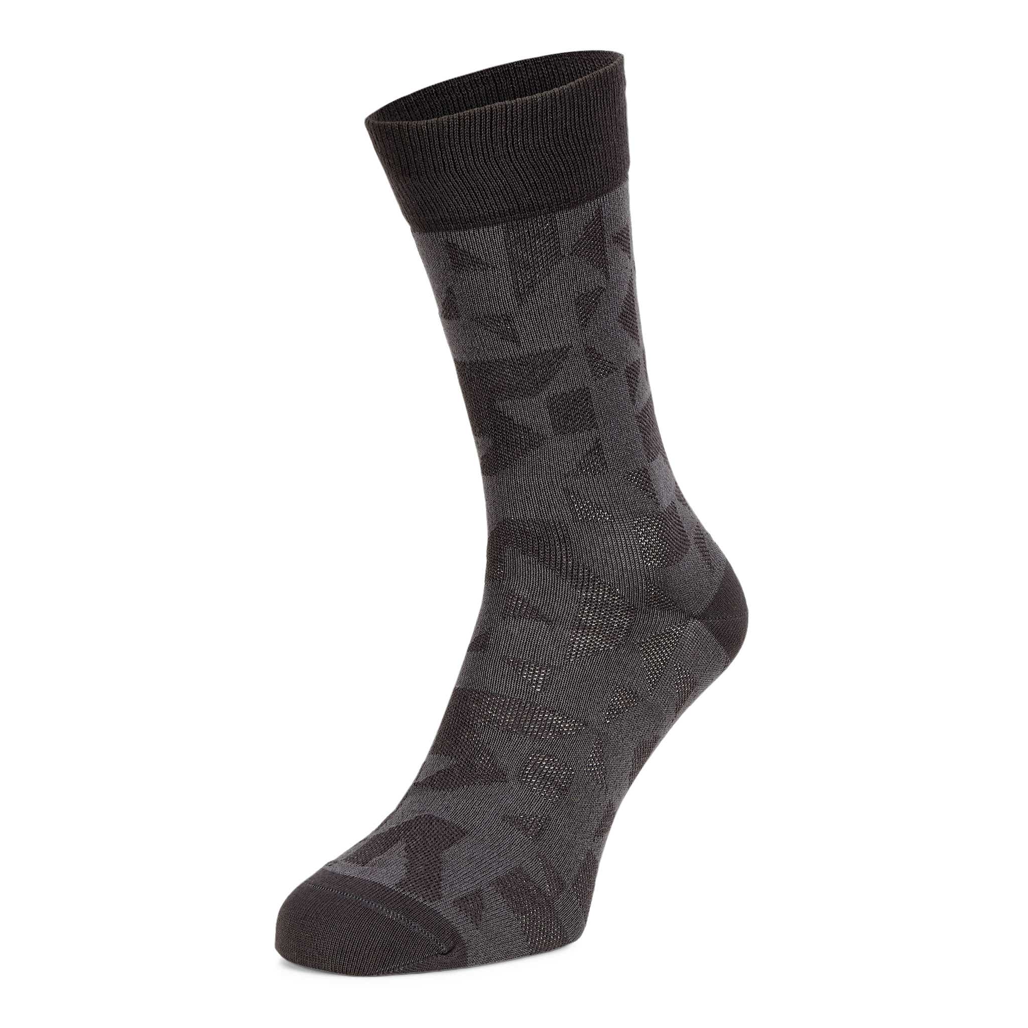 Unisex ECCO® Geometrik Crew Socks - Grey - Detail-2