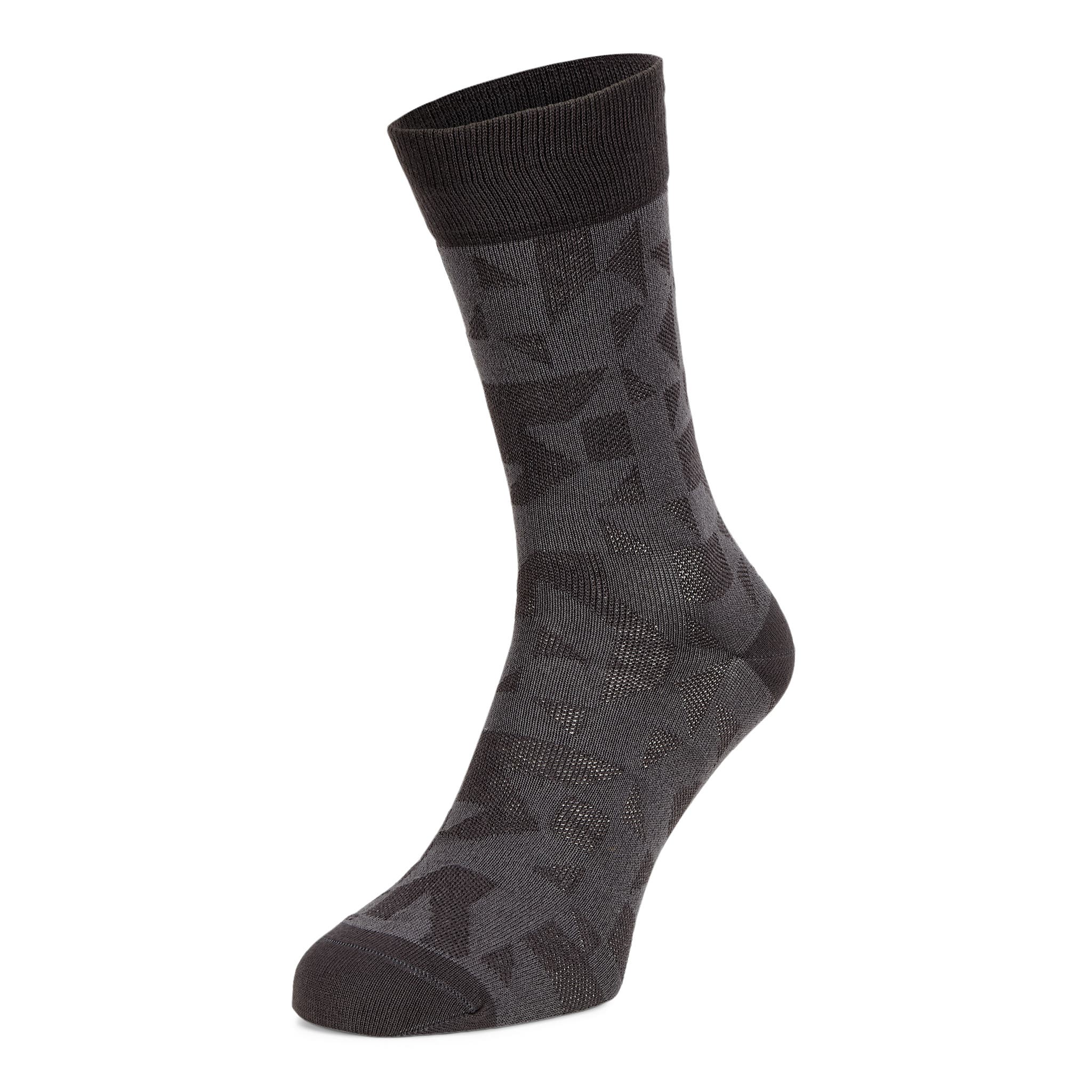 Unisex ECCO® Geometrik Crew Socks - Grey - Detail-2