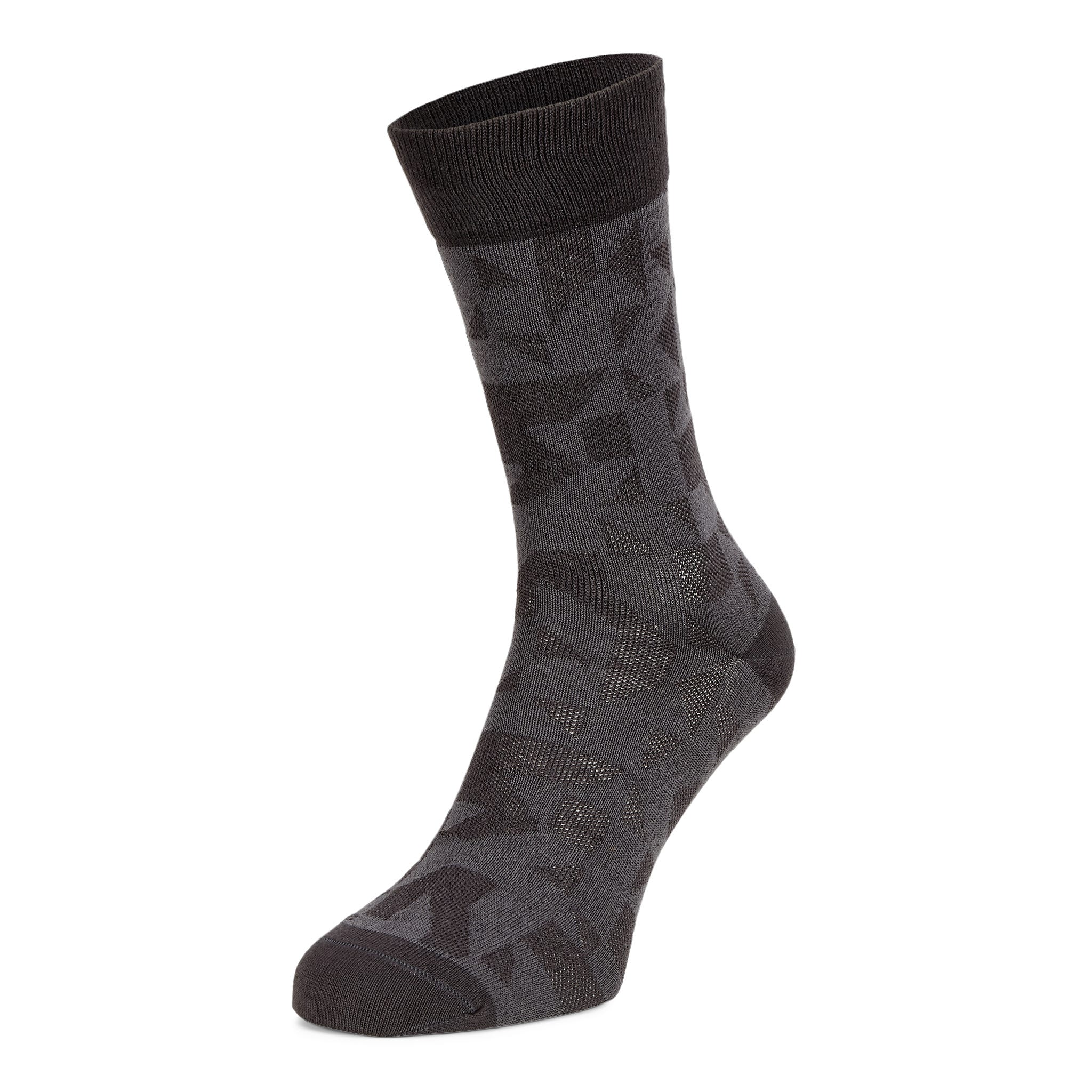 Unisex ECCO® Geometrik Crew Socks - Grey - Detail-2