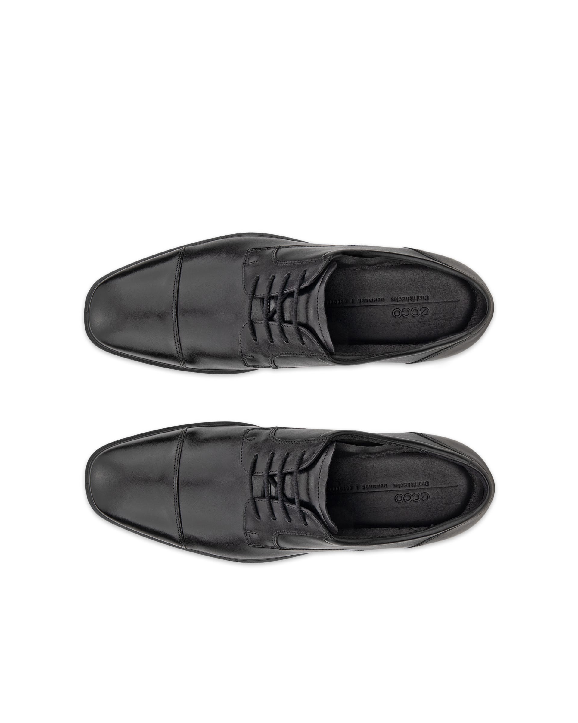 Men's ECCO® Metropole Milan Leather Derby Shoe - Black - Top left pair