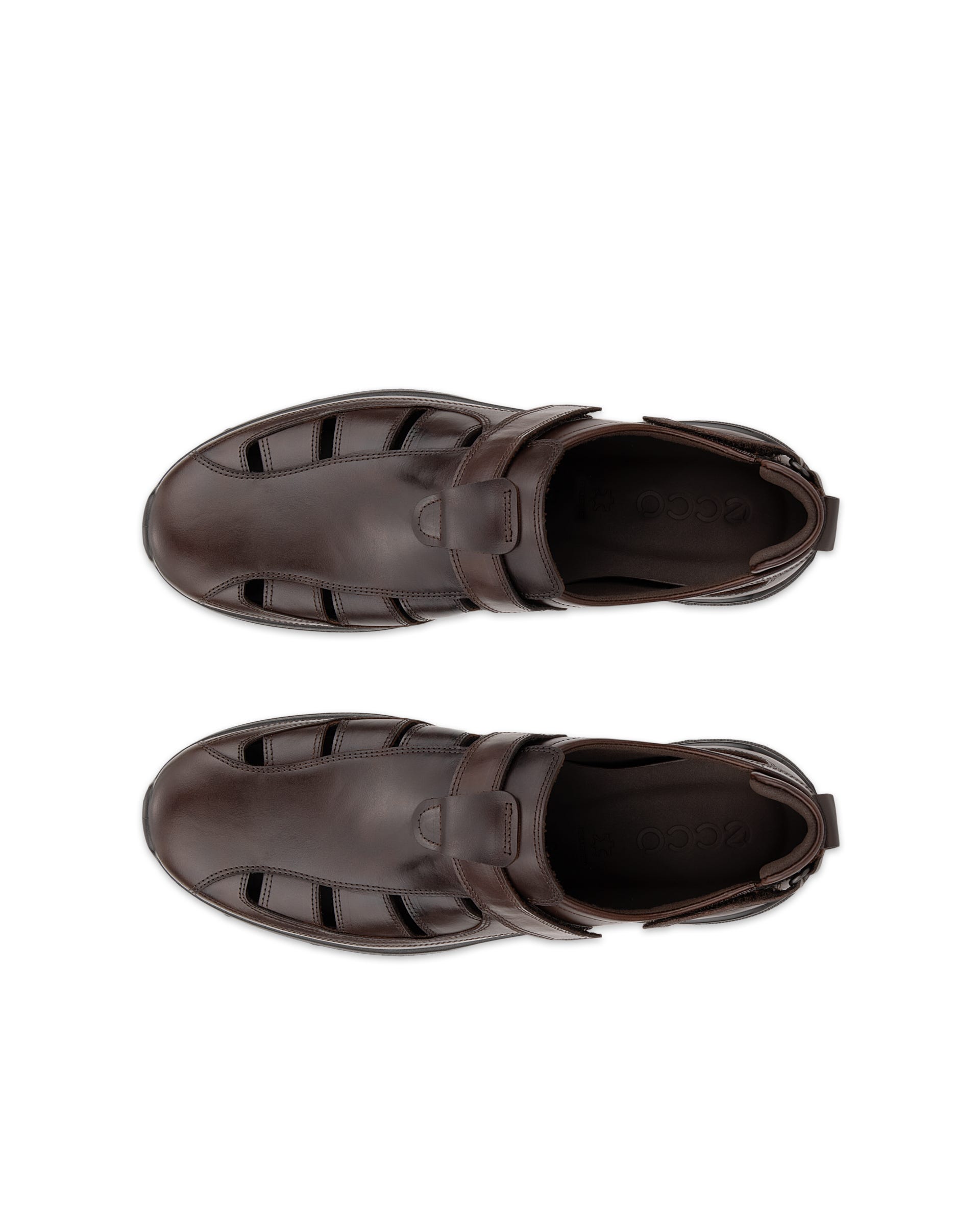 ECCO® IRVING heren leren Fisherman sandaal - Bruin - Top left pair