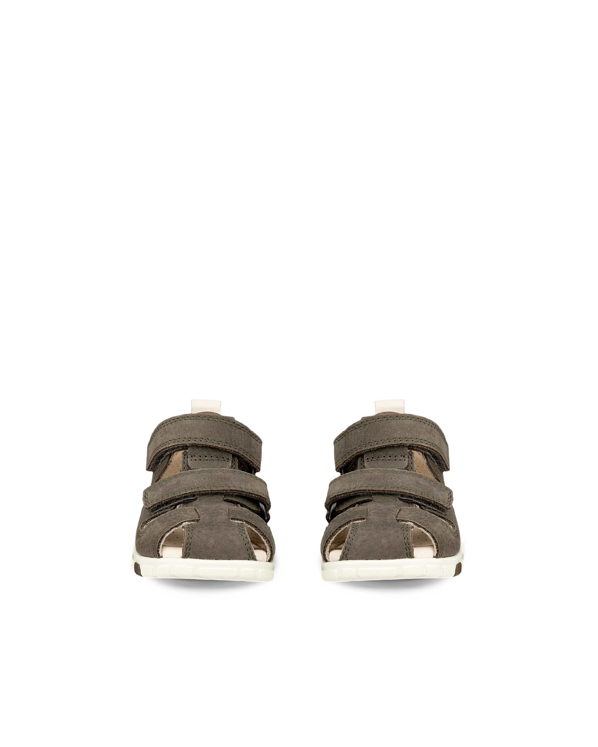Dětské nubukové sandály s uzavřenou špičkou ECCO® Mini Stride - Zelená - Front pair