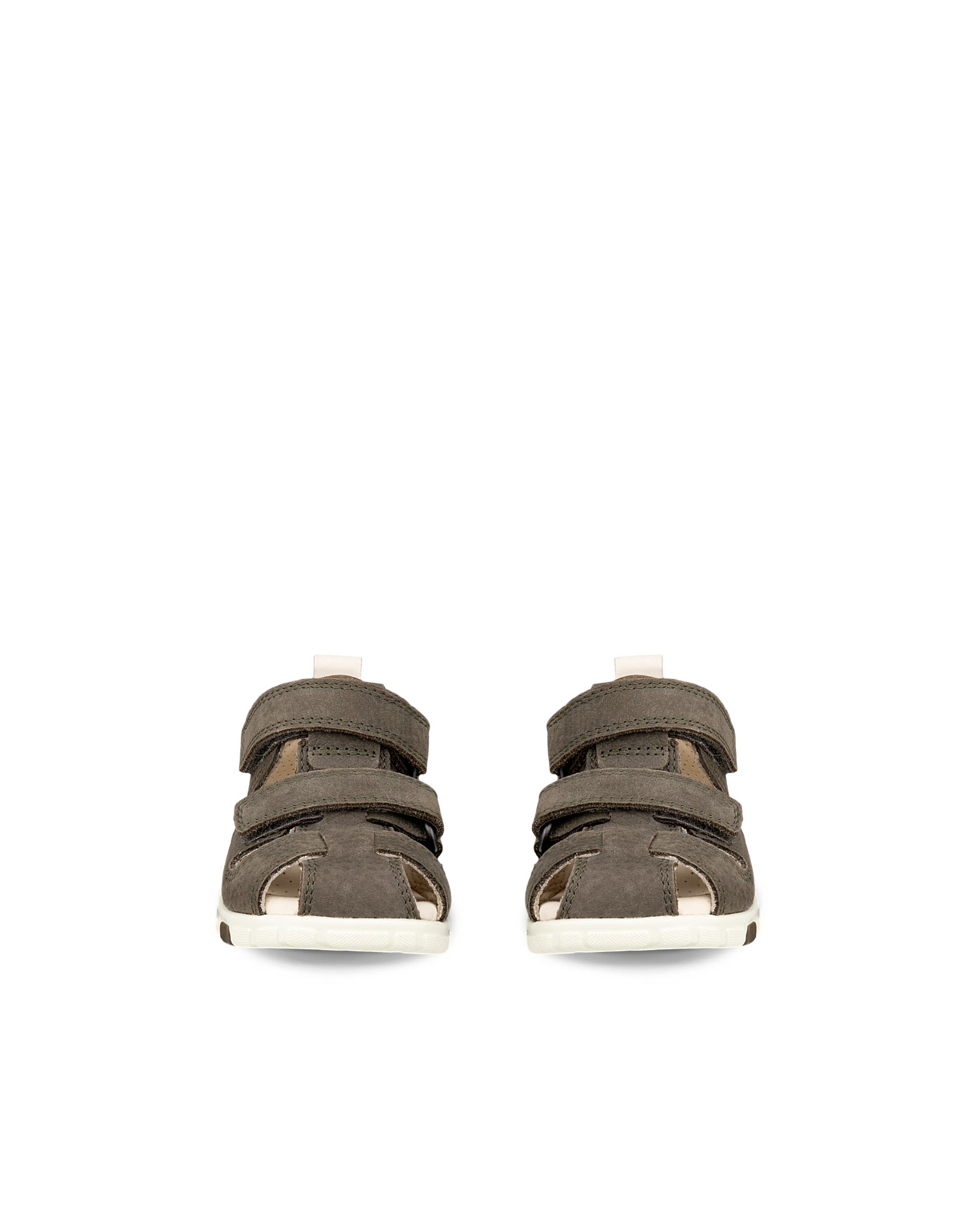 Dětské nubukové sandály s uzavřenou špičkou ECCO® Mini Stride - Zelená - Front pair