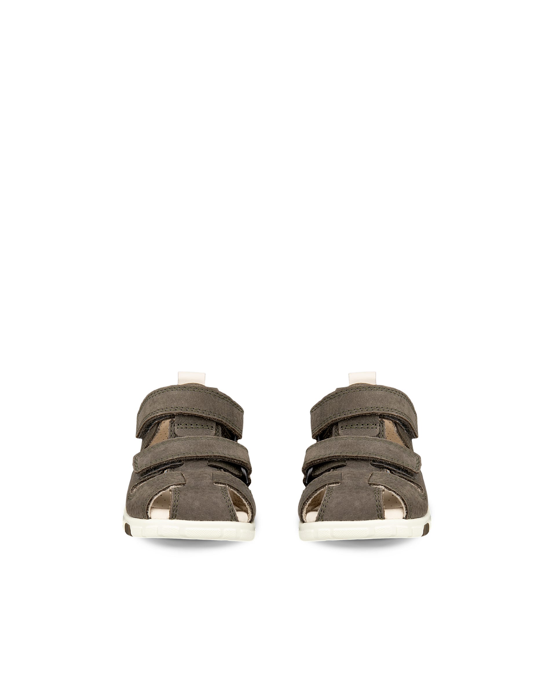 Dětské nubukové sandály s uzavřenou špičkou ECCO® Mini Stride - Zelená - Front pair