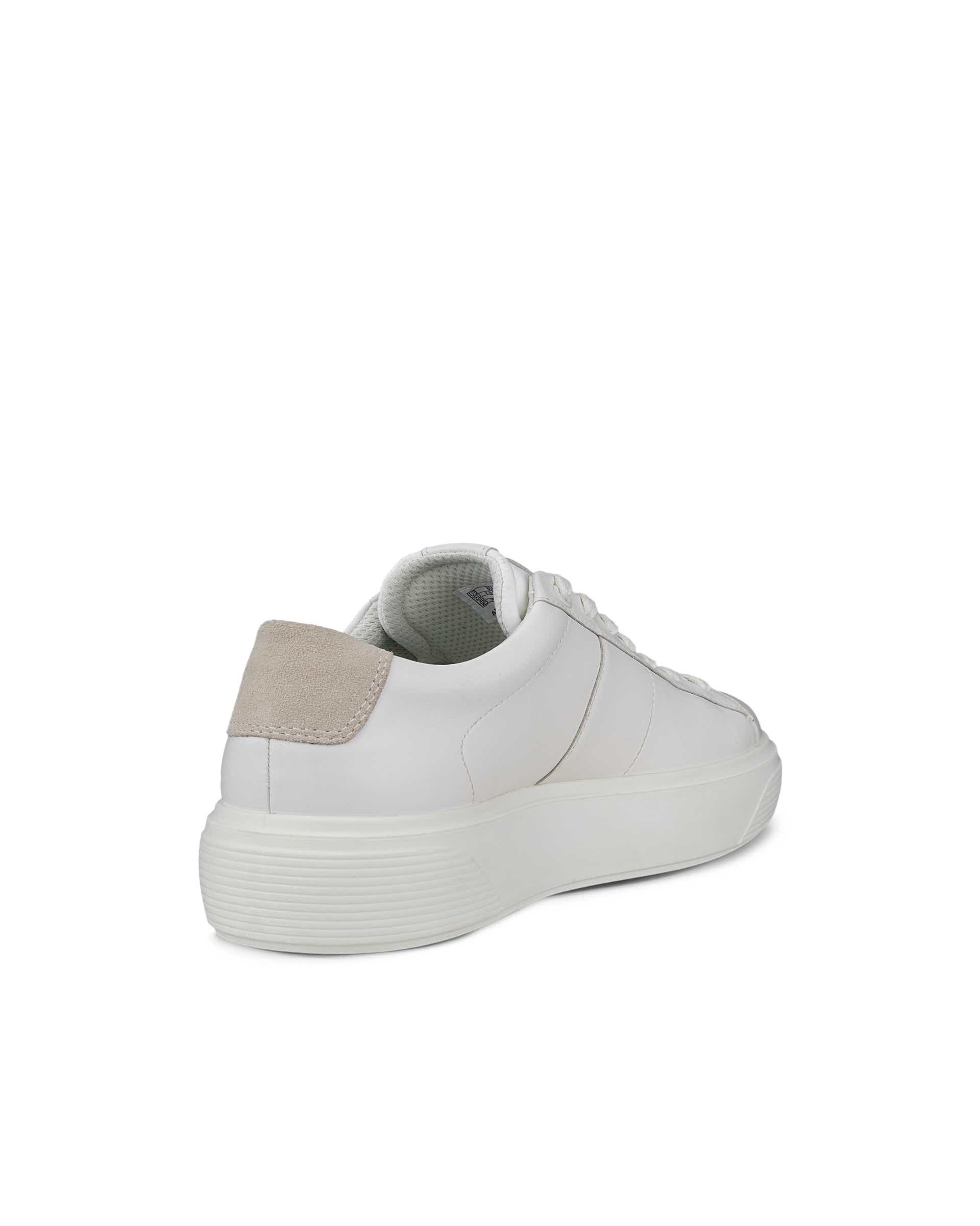 Women's ECCO® Street Platform Leather Sneaker - White - Back