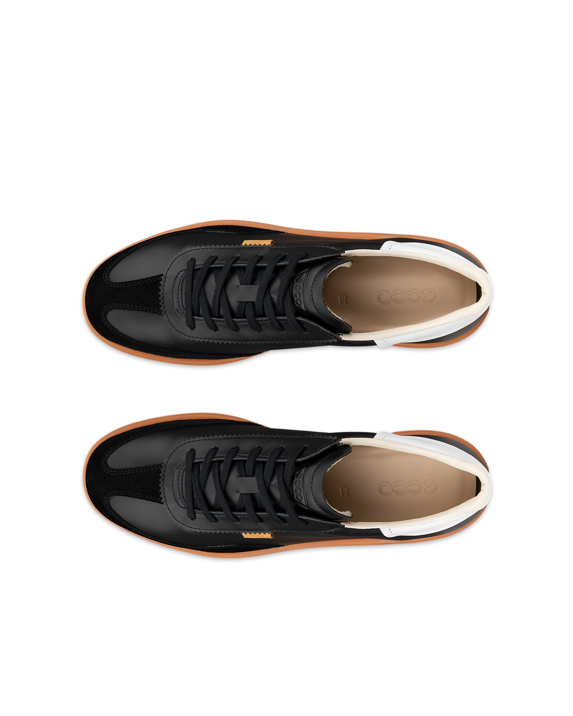 ECCO SOFT 11 WOMEN ウィメンズ スニーカー - ブラック - Top left pair