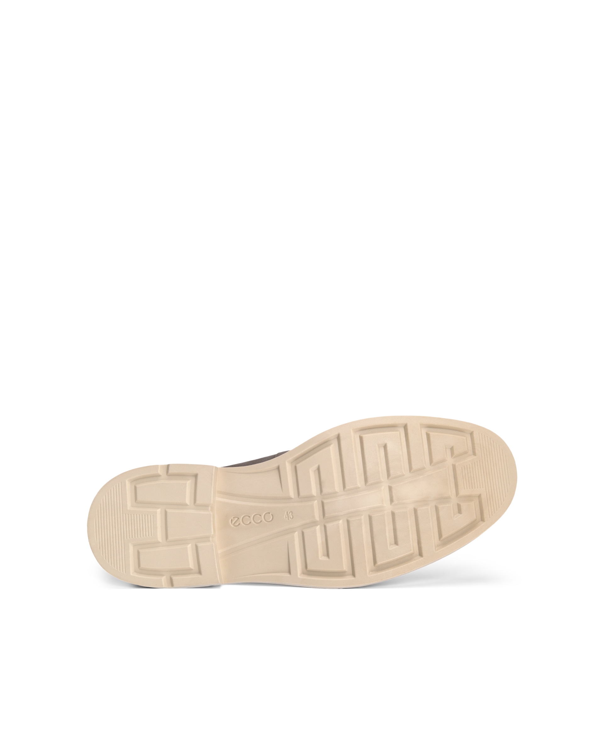 Men's ECCOยฎ Metropole London Nubuck Moc-Toe Shoe - Grey - Sole