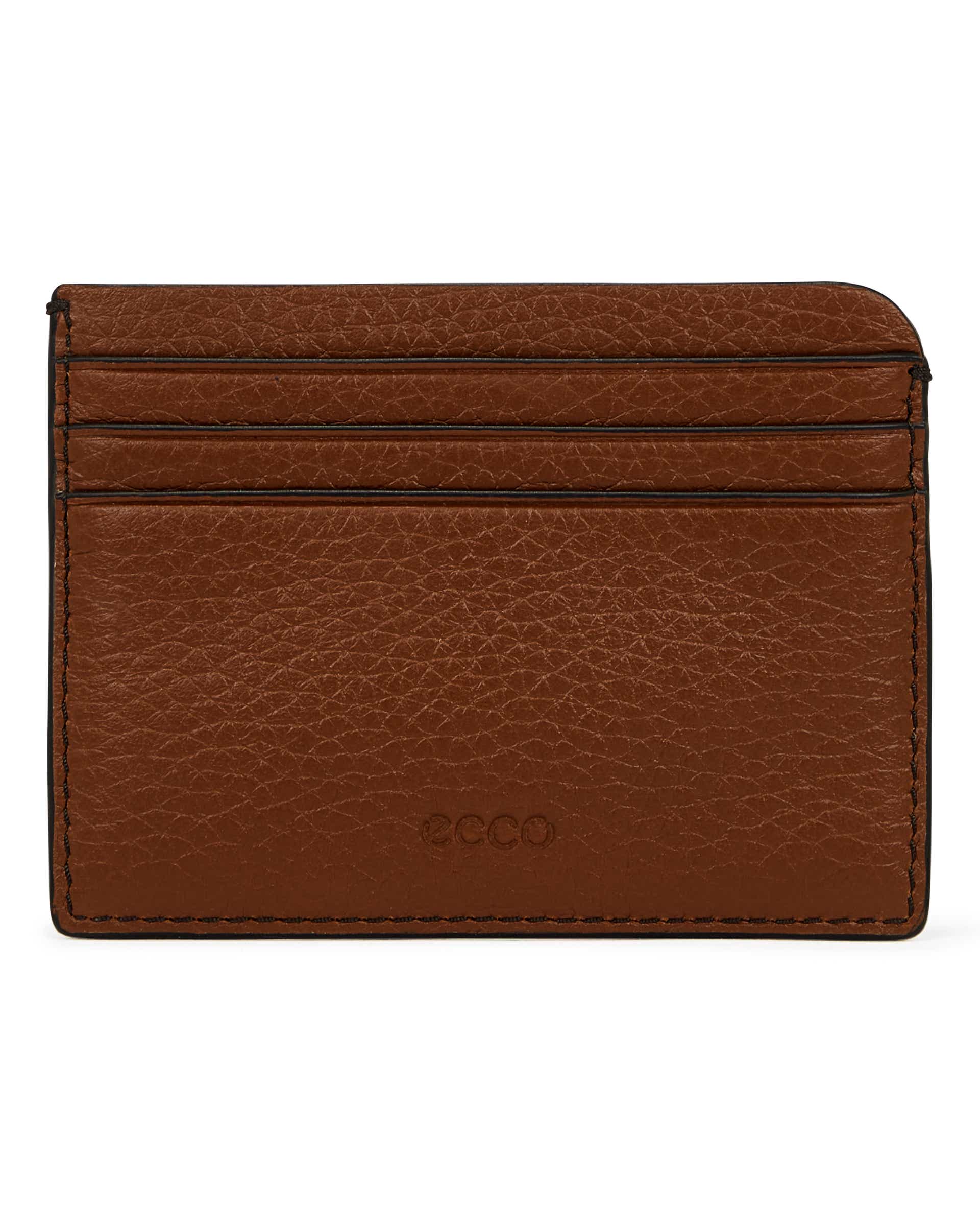 ECCO® Formal Leather Card Case - Brown - Main
