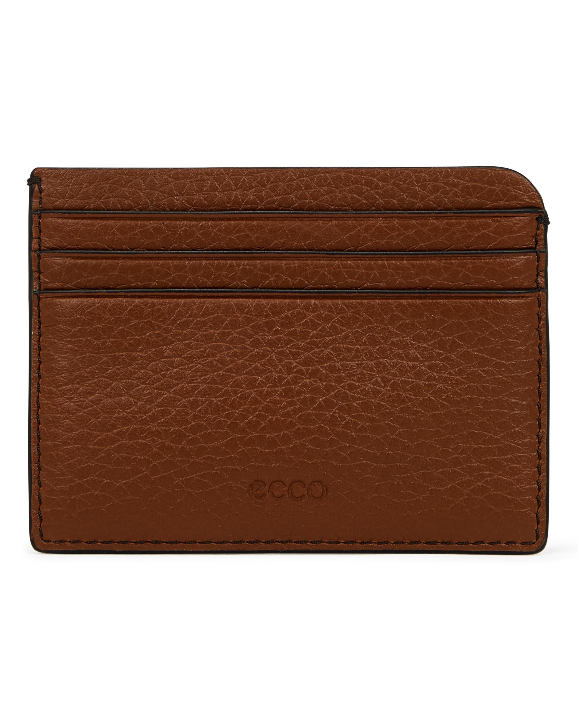 ECCO® Formal Leather Card Case - Brown - Main