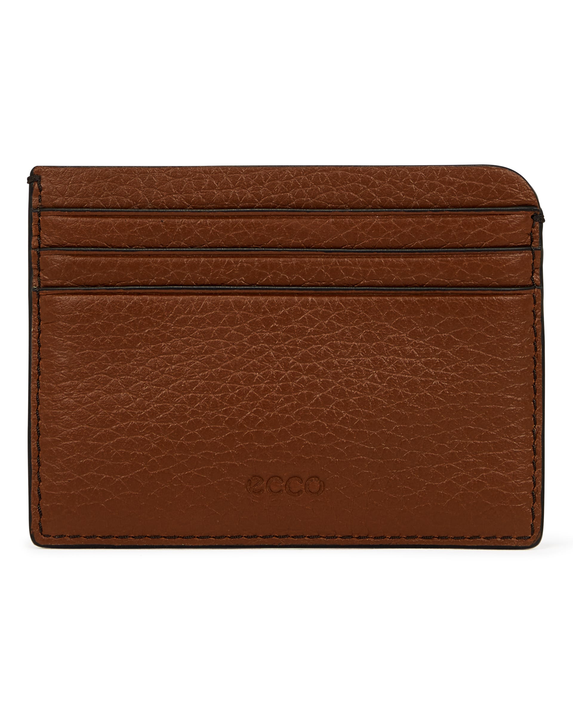 ECCO® Formal Leather Card Case - Brown - Main