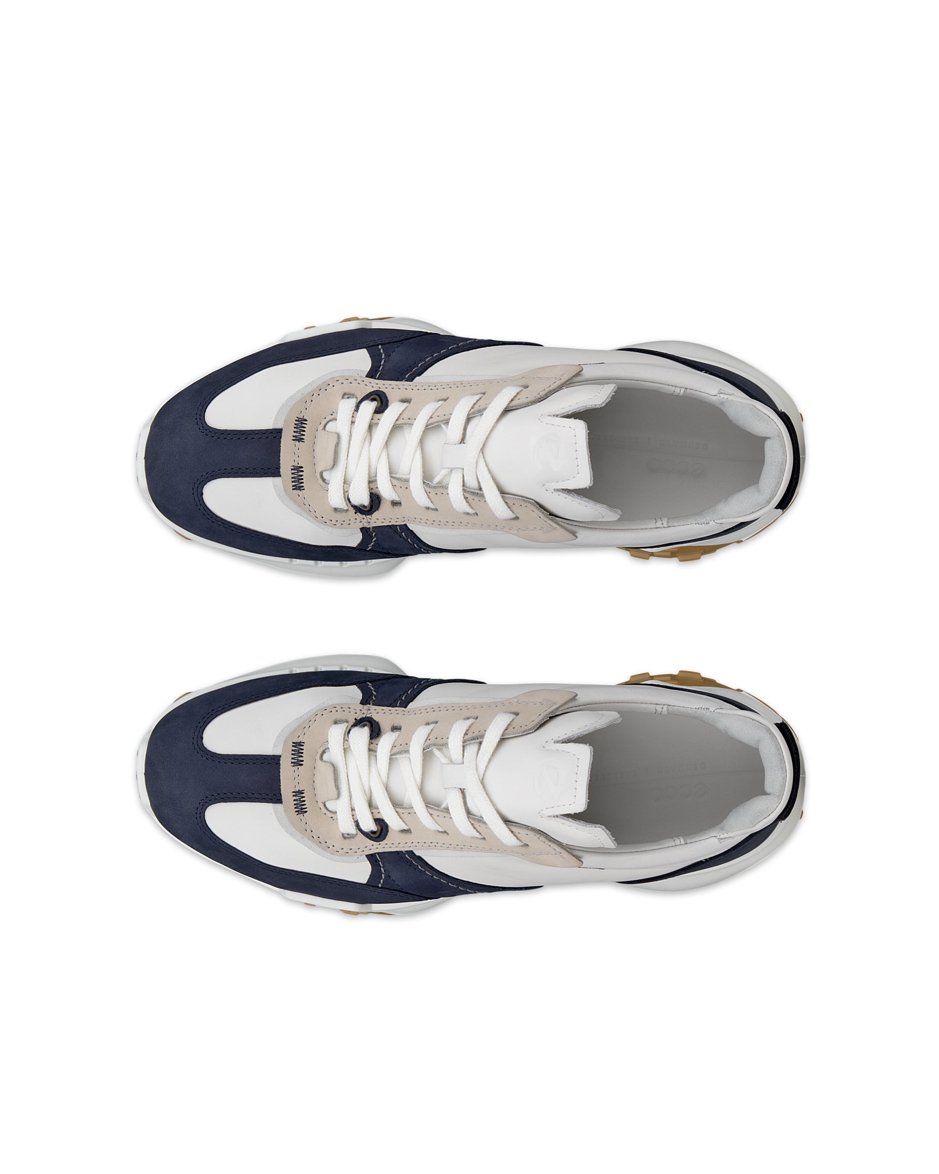 ECCO® Retro Sneaker muške kožne tenisice - Šarena - Top left pair