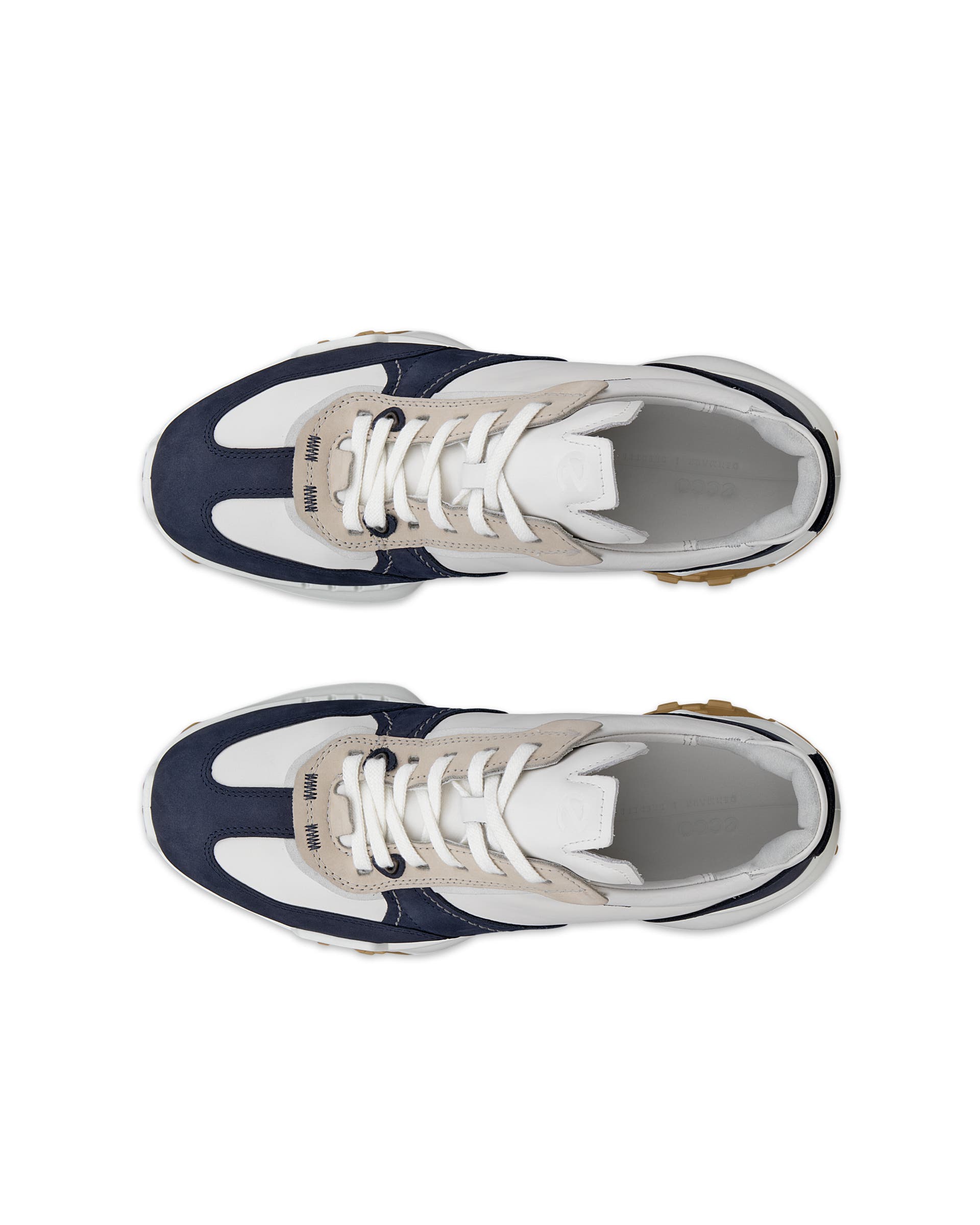 ECCO® Retro Sneaker baskets en cuir pour homme - Multicolore - Top left pair