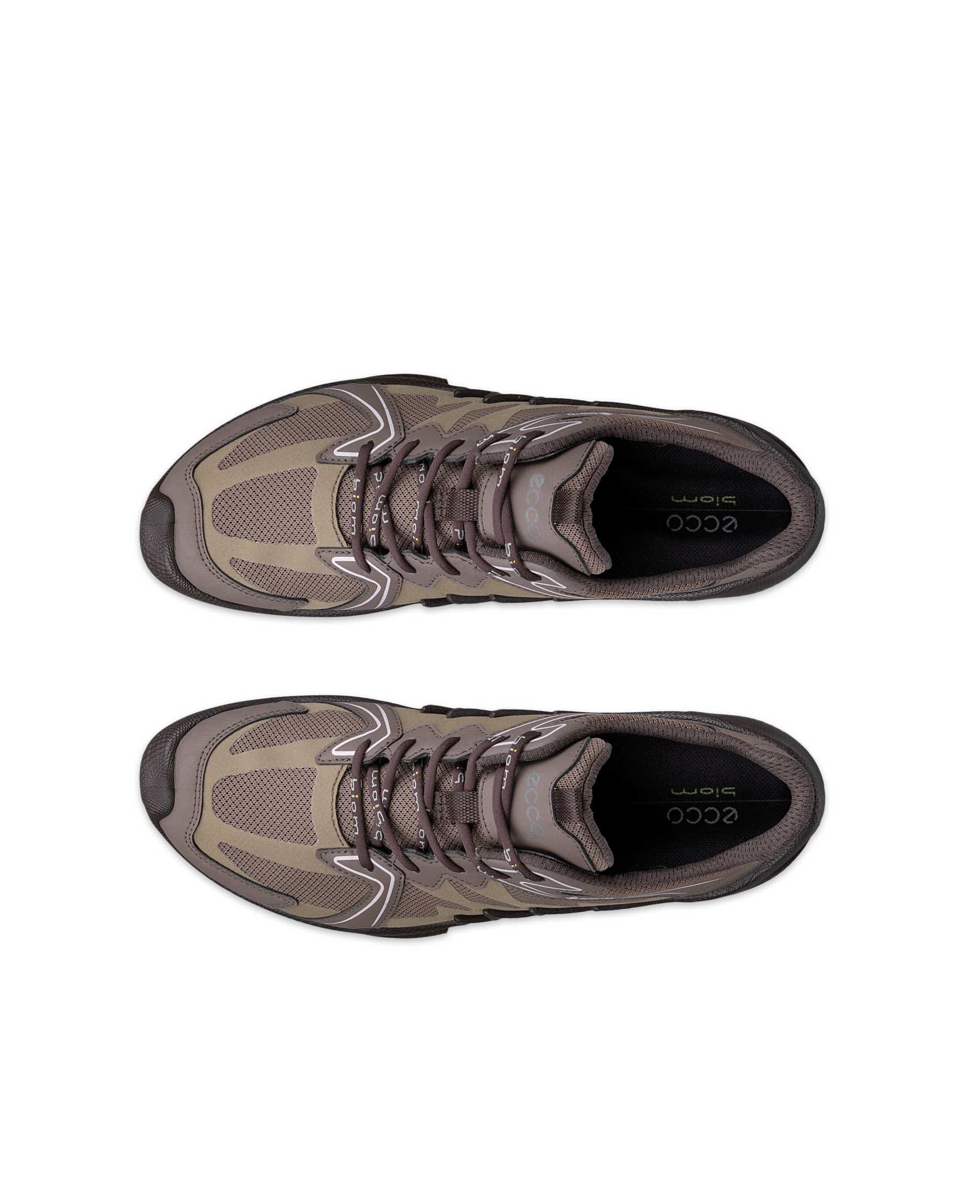 Dámské textilní outdoorové Gore-Tex tenisky ECCO® BIOM AEX - Hnědá - Top left pair