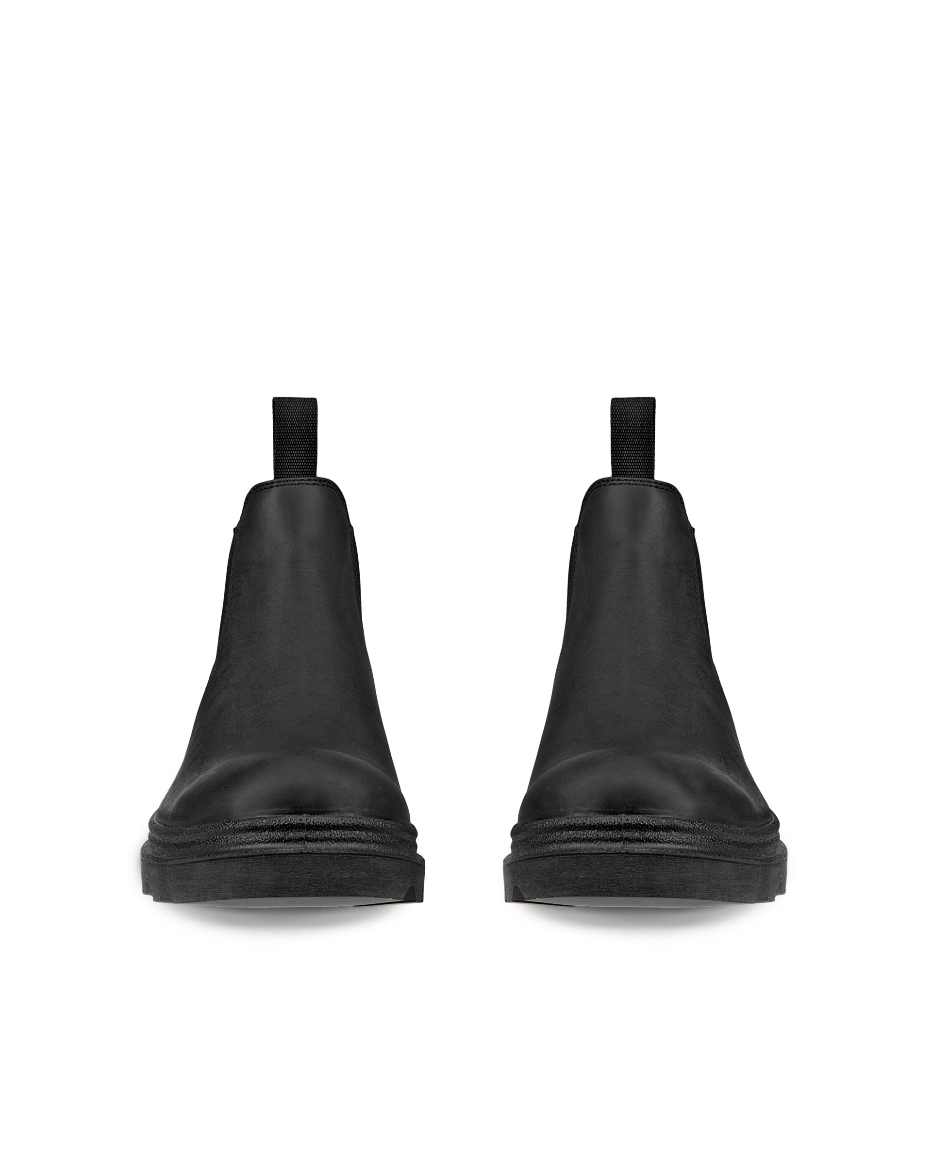 Pánske nubukové členkové čižmy ECCO® Grainer - Čierna - Front pair